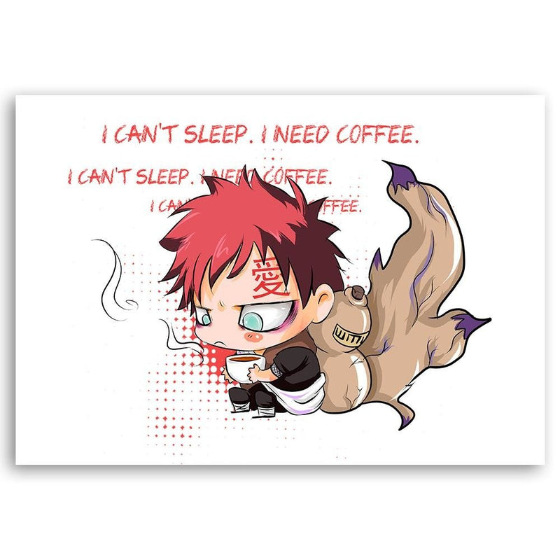 Dekoratīvais panelis - Manga I Need Coffee 