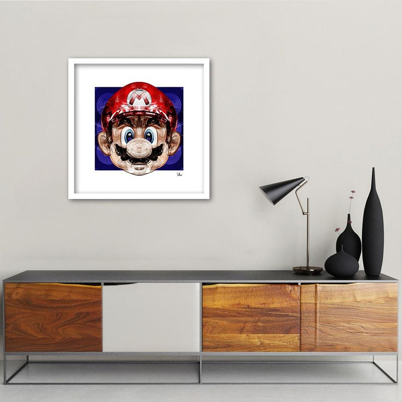 Glezna baltā rāmī - Mario 