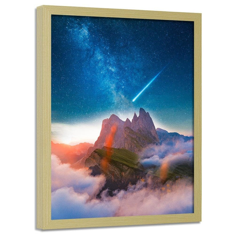 Glezna bēšā rāmī - Comet Over The Mountains 