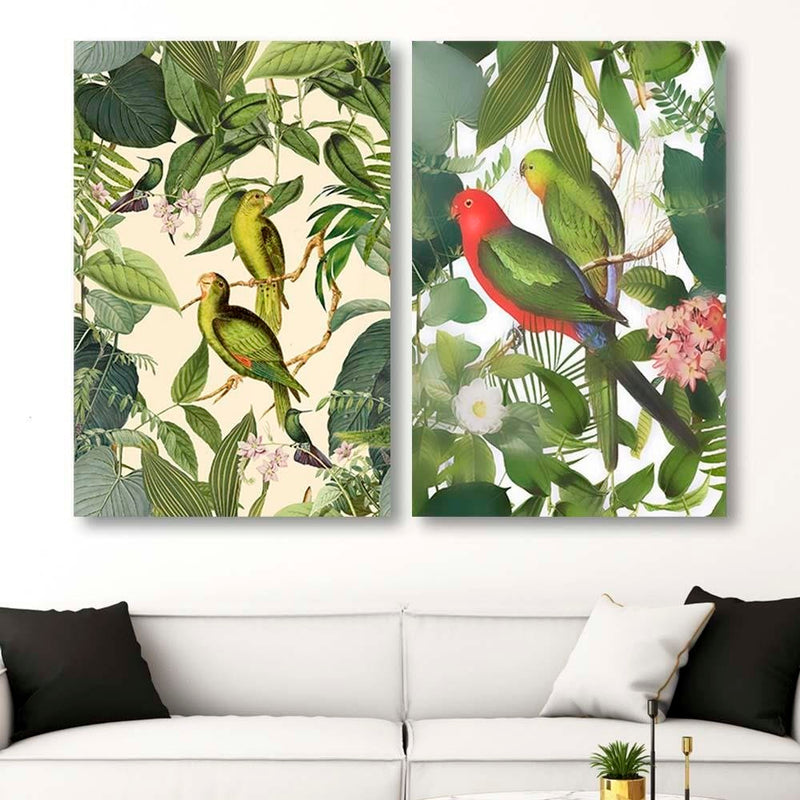 Dekoratīvais panelis - Parrots In The Leaves 
