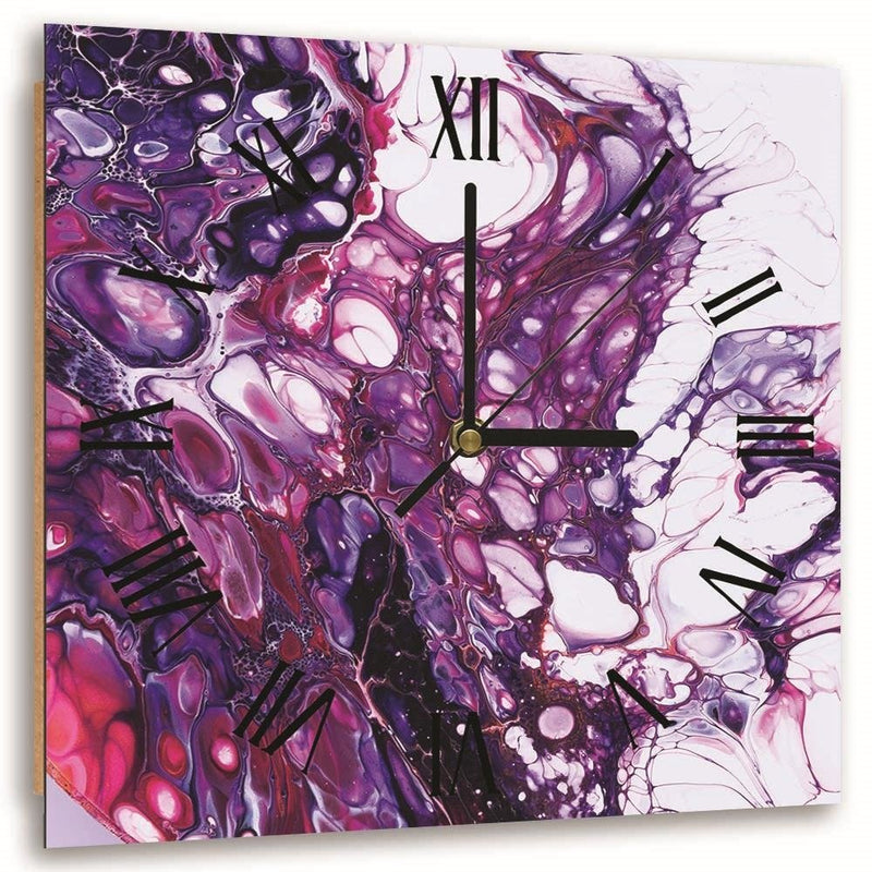 Dekoratīvais sienas pulkstenis Purple marble 3 