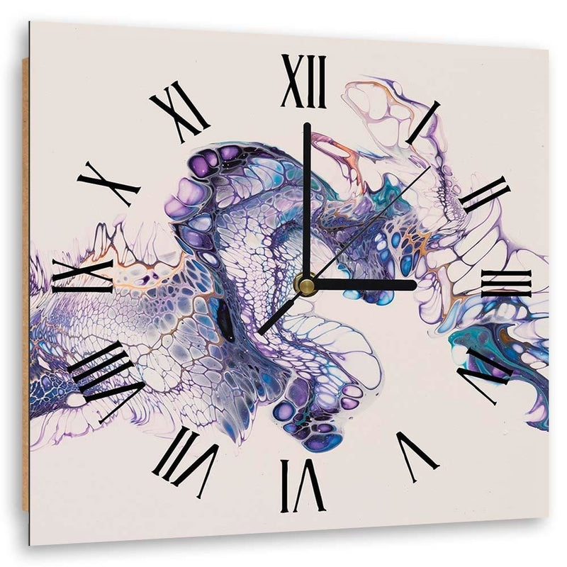 Dekoratīvais sienas pulkstenis Purple marble 2 