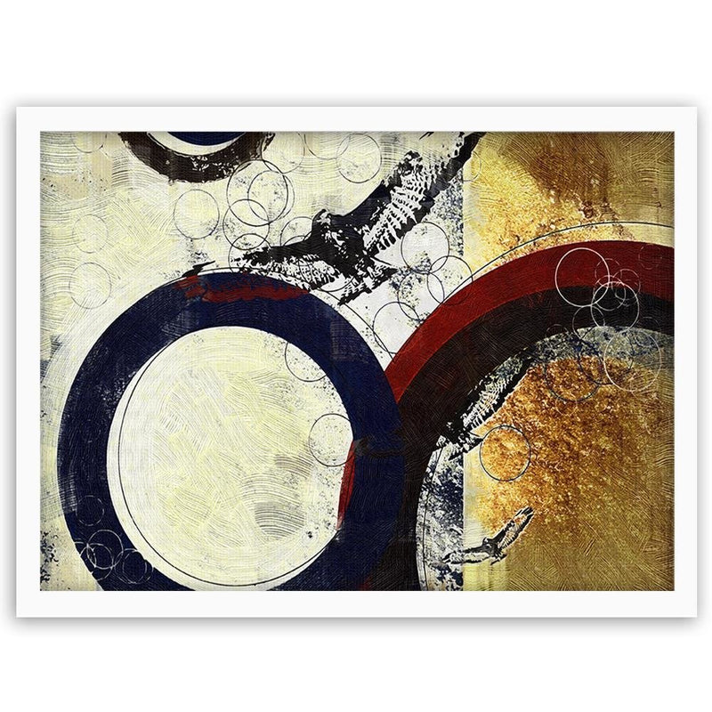 Glezna baltā rāmī - Abstraction Circles 