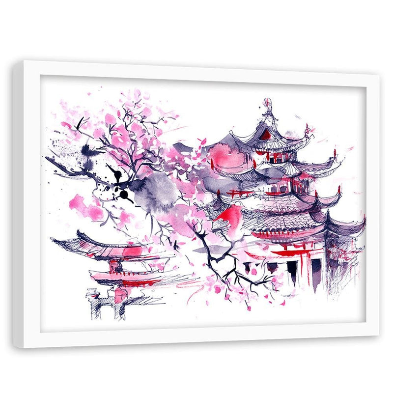 Glezna baltā rāmī - Colourful Japan Art 