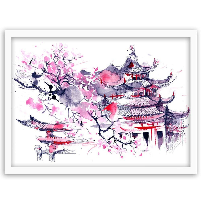 Glezna baltā rāmī - Colourful Japan Art 