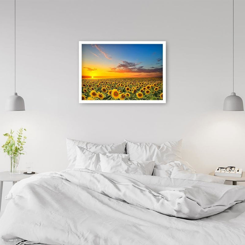 Glezna baltā rāmī - Sunflowers 