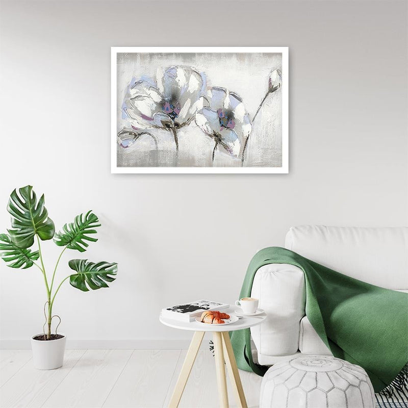 Glezna baltā rāmī - Orchid Abstraction 