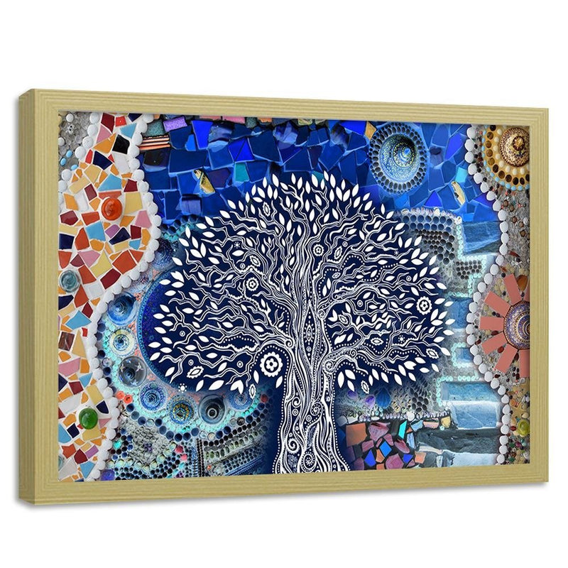 Glezna bēšā rāmī - Abstract Tree 