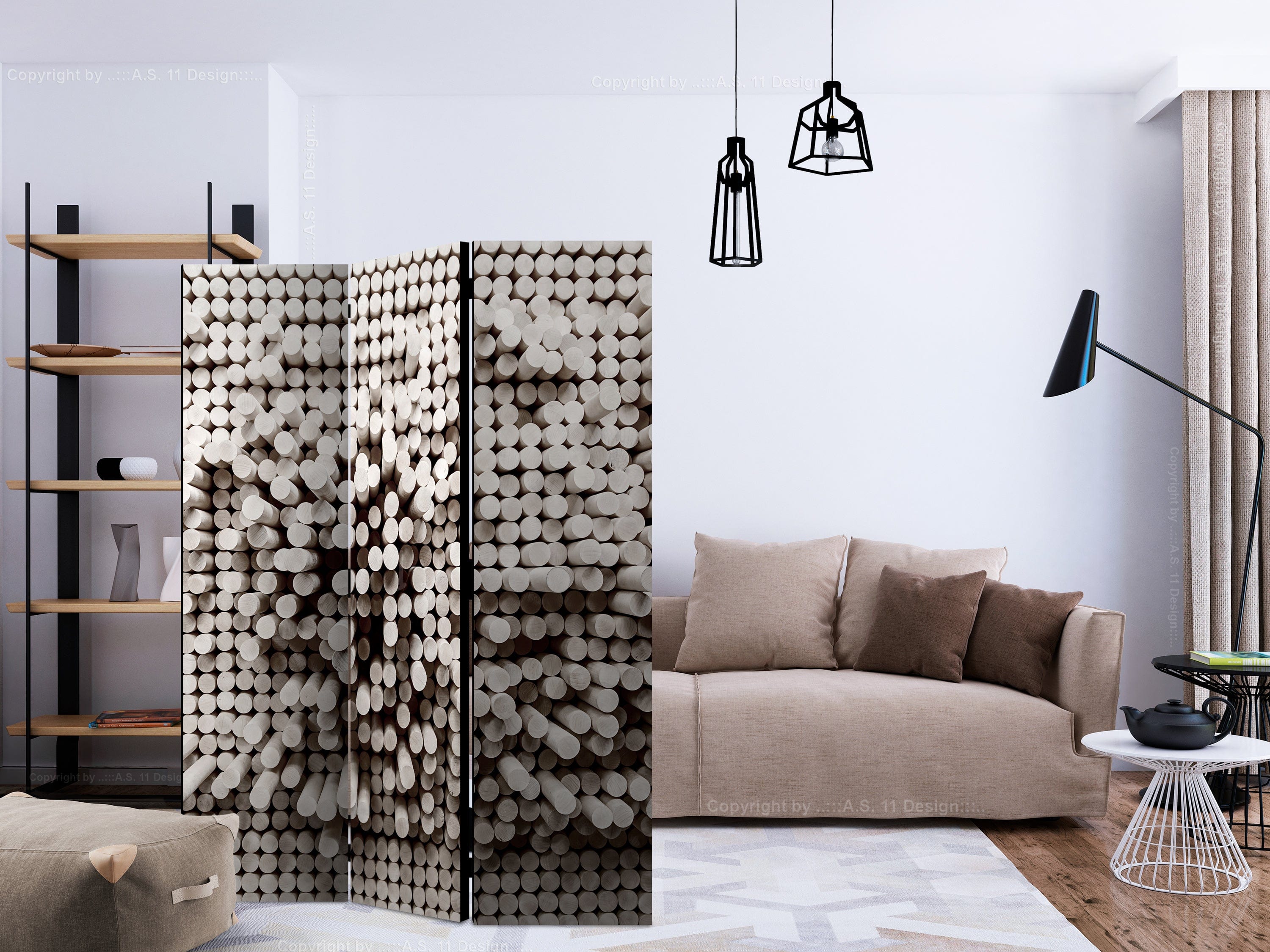 Aizslietnis 3-daļīgs - Balts cietoksnis (135x172cm) 135x172 cm Home Trends