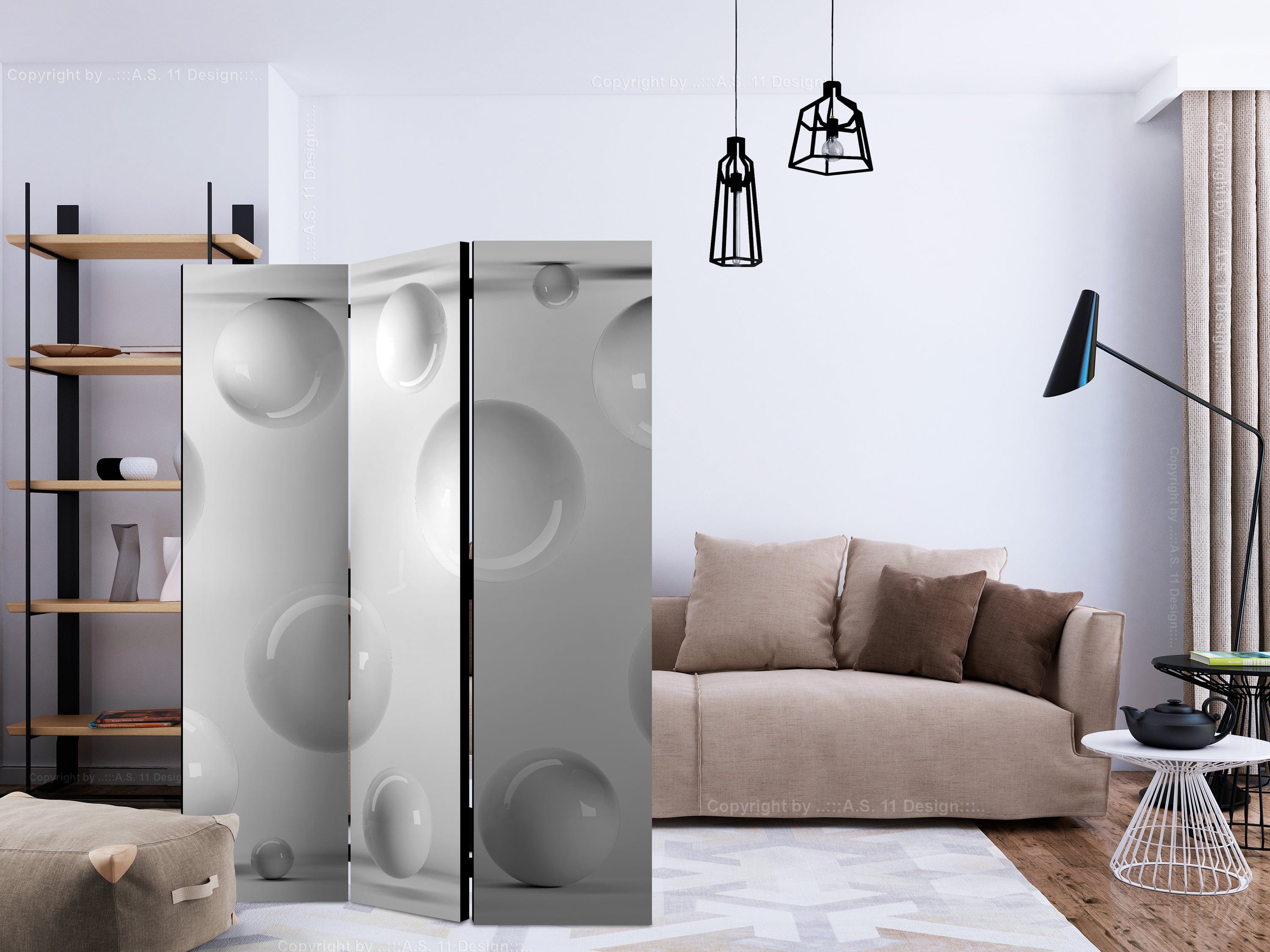Aizslietnis 3-daļīgs - Bumbas 2. versija (135x172cm) 135x172 cm Home Trends