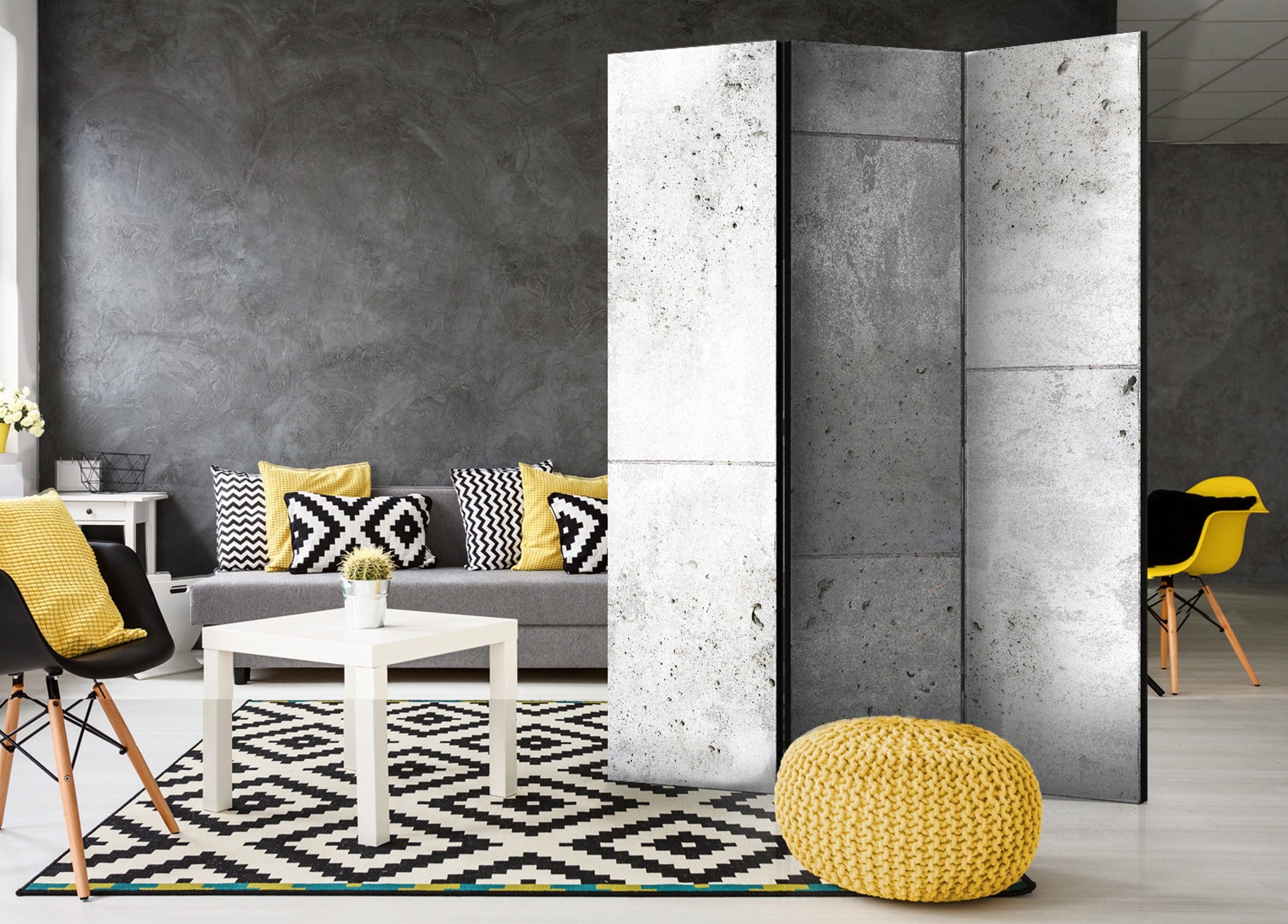 Aizslietnis 3-daļīgs - Concretum murum (135x172cm) 135x172 cm Home Trends