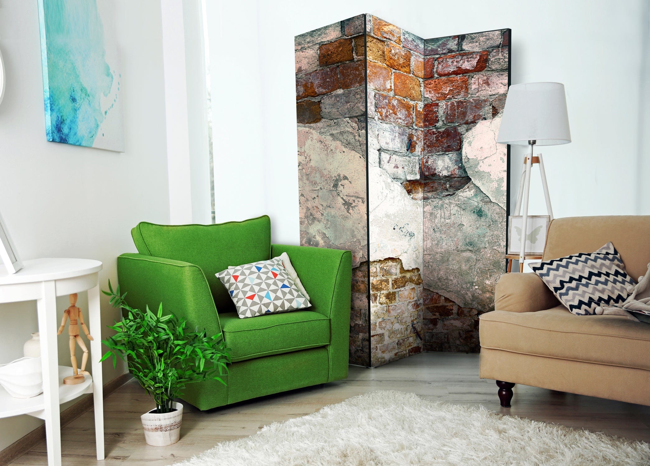 Aizslietnis 3-daļīgs - Delikātas sienas (135x172cm) 135x172 cm Home Trends