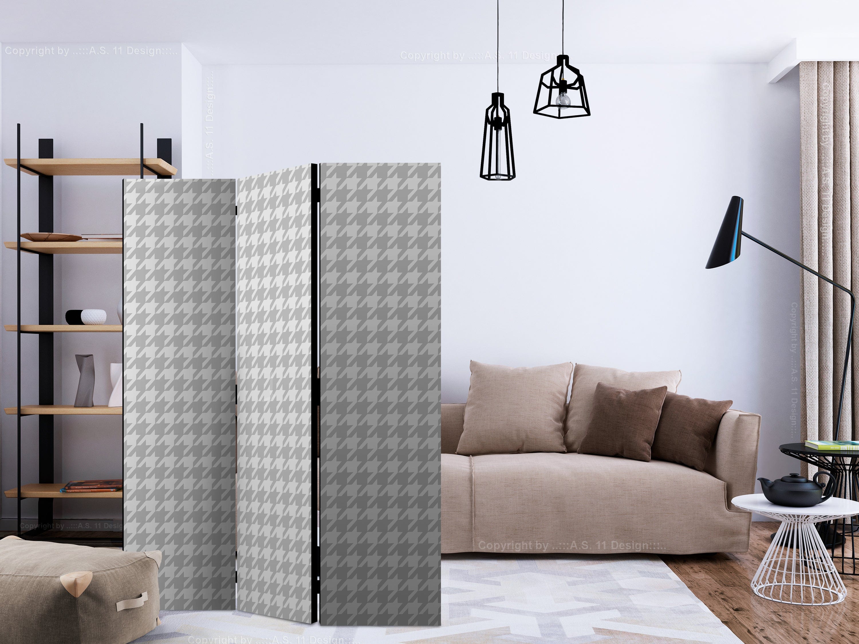 Aizslietnis 3-daļīgs - Dogtooth Check (135x172cm) 135x172 cm Home Trends