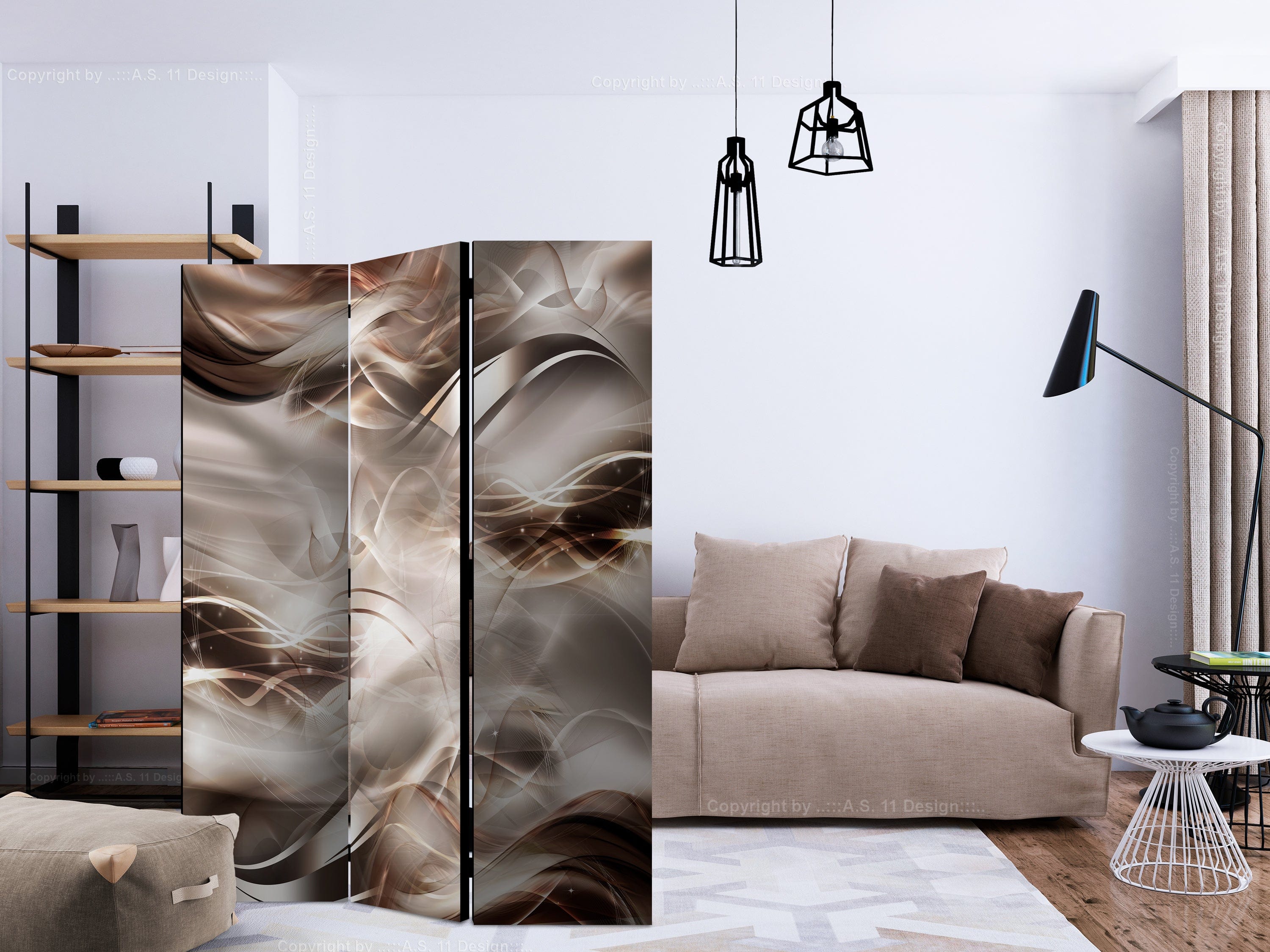 Aizslietnis 3-daļīgs - Dzintara viļņi (135x172cm) 135x172 cm Home Trends