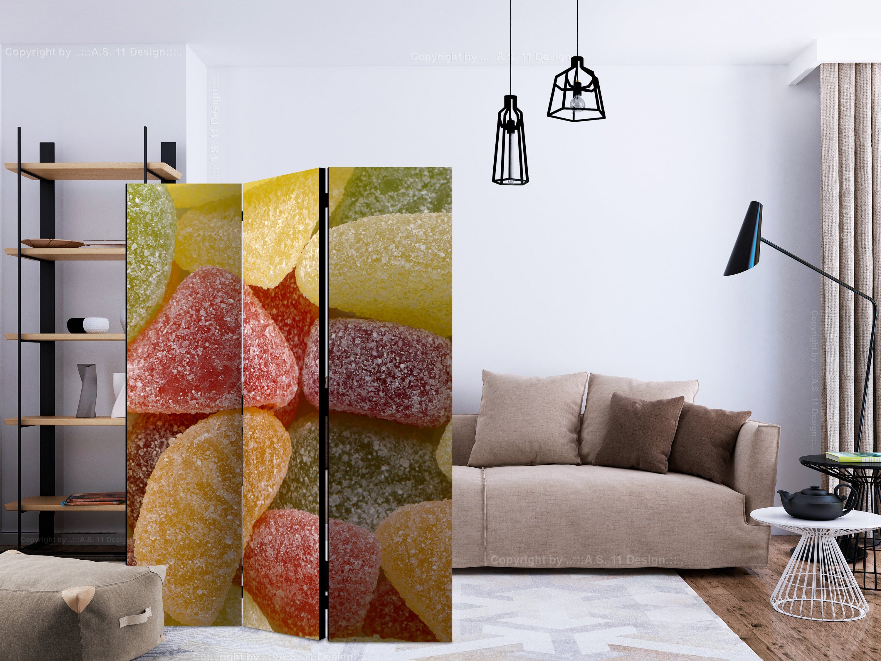 Aizslietnis 3-daļīgs - Gardas augļu želejas (135x172cm) 135x172 cm Home Trends