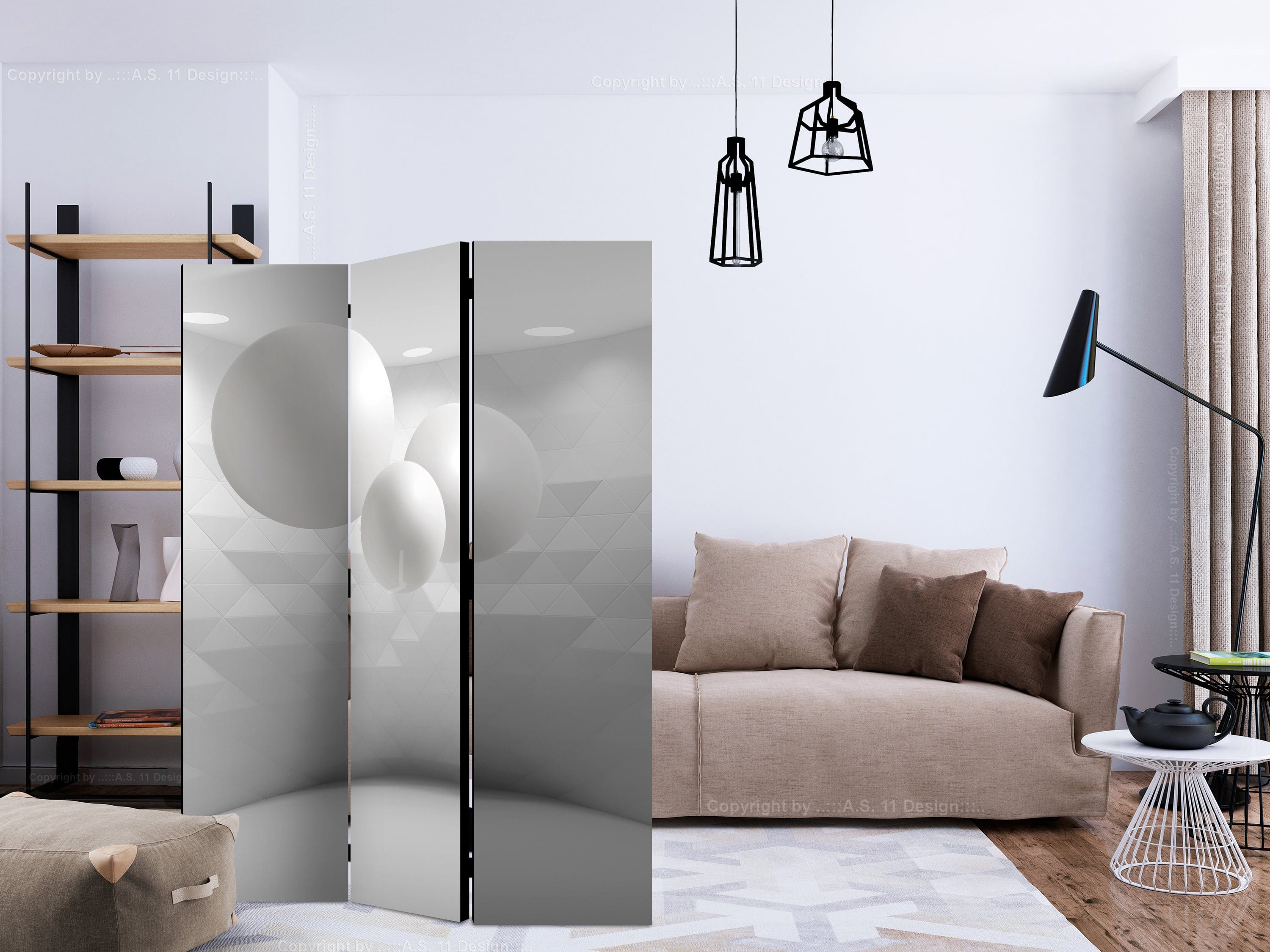 Aizslietnis 3-daļīgs - Ģeometriskā istaba (135x172cm) 135x172 cm Home Trends