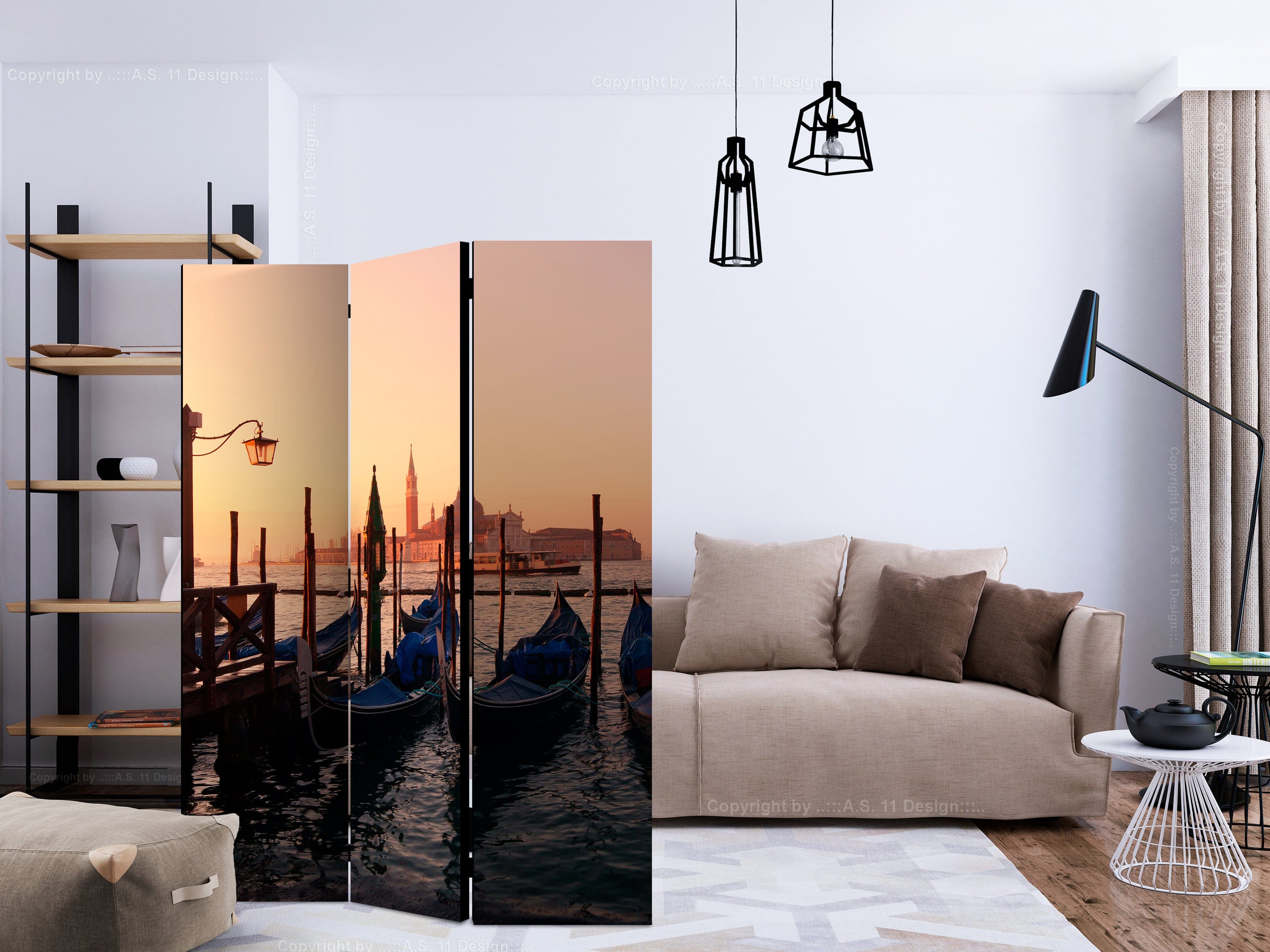 Aizslietnis 3-daļīgs - Gondola svešumā (135x172cm) 135x172 cm Home Trends