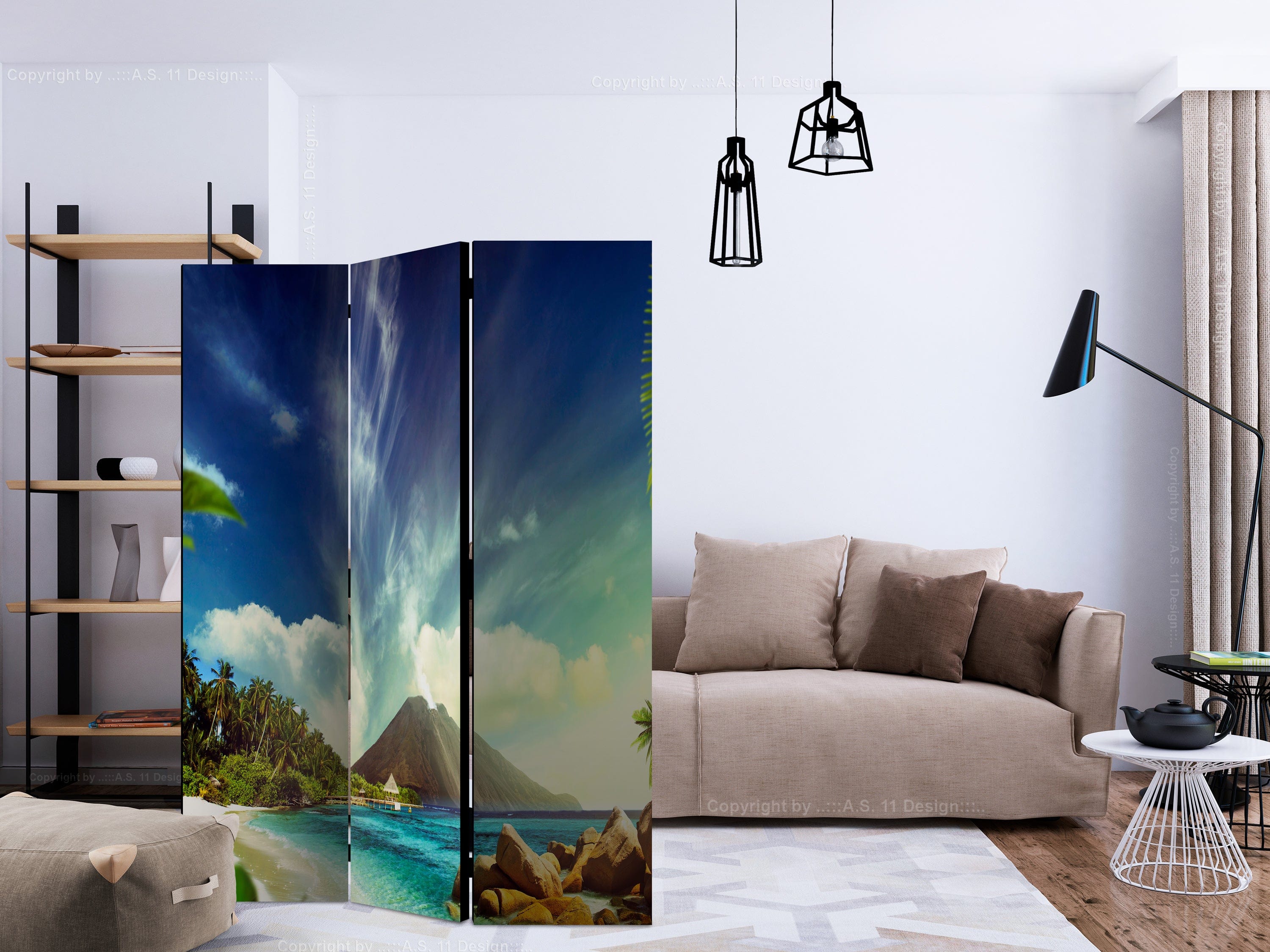 Aizslietnis 3-daļīgs - Guļošs vulkāns (135x172cm) 135x172 cm Home Trends