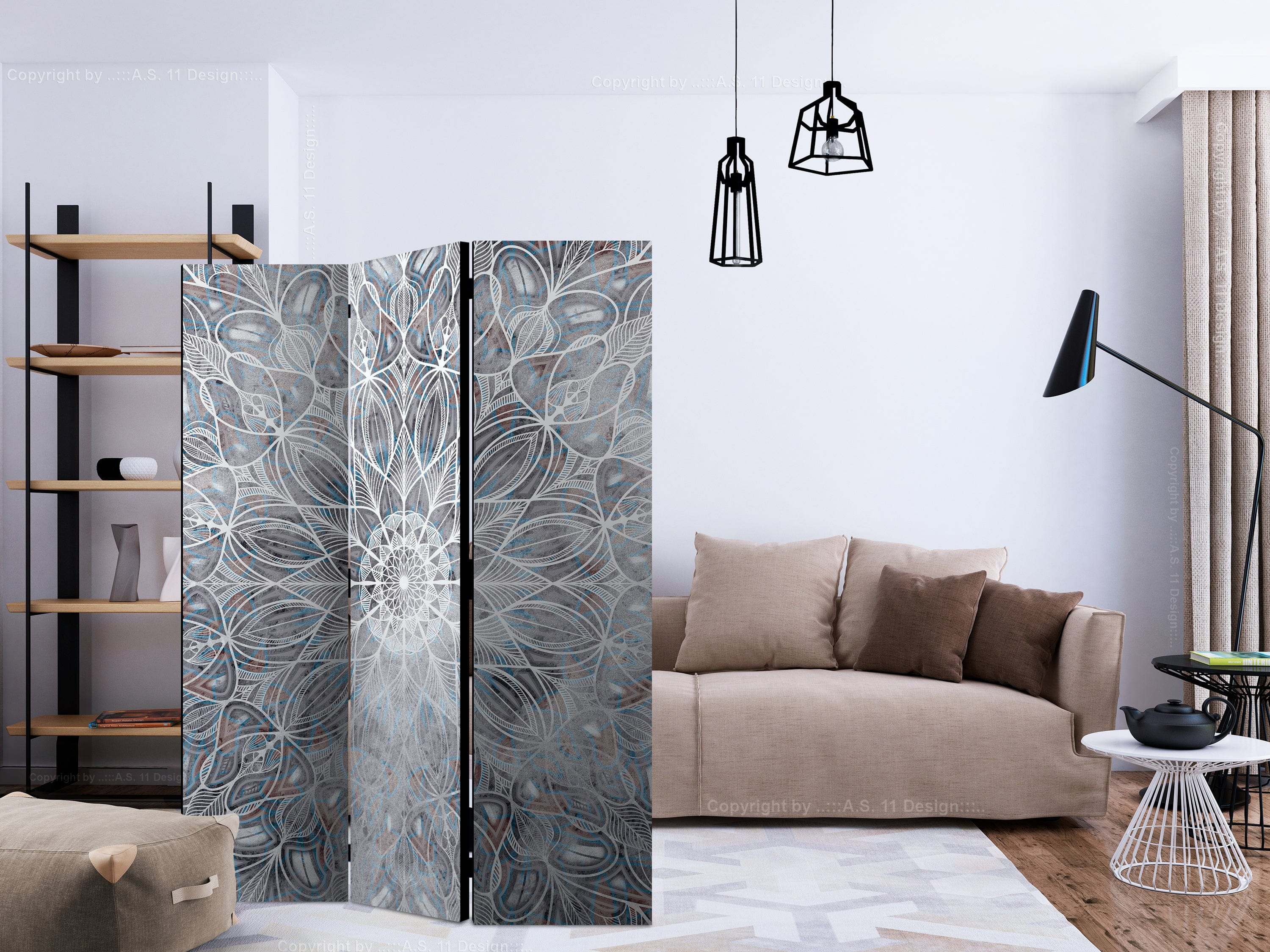 Aizslietnis 3-daļīgs - Izplūduša mandala (135x172cm) 135x172 cm Home Trends