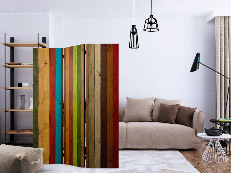 Aizslietnis 3-daļīgs - Koka varavīksne (135x172cm) 135x172 cm Home Trends