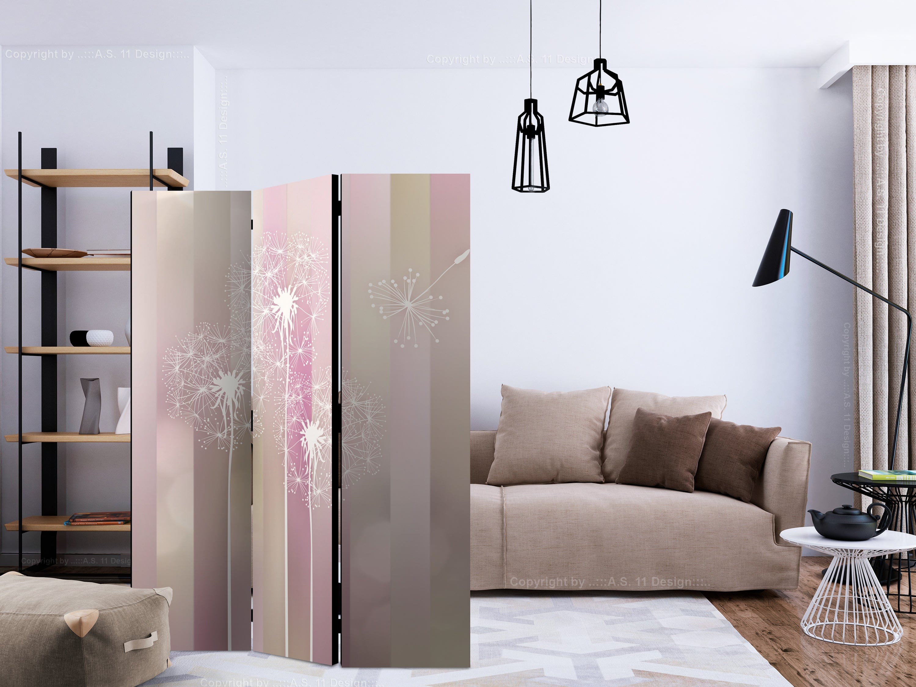 Aizslietnis 3-daļīgs - Maiguma dārzs (135x172cm) 135x172 cm Home Trends