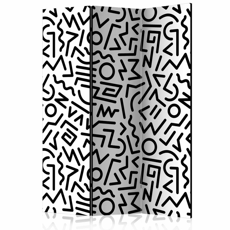 Aizslietnis 3-daļīgs - Melnbalts labirints (135x172cm) 135x172 cm Home Trends