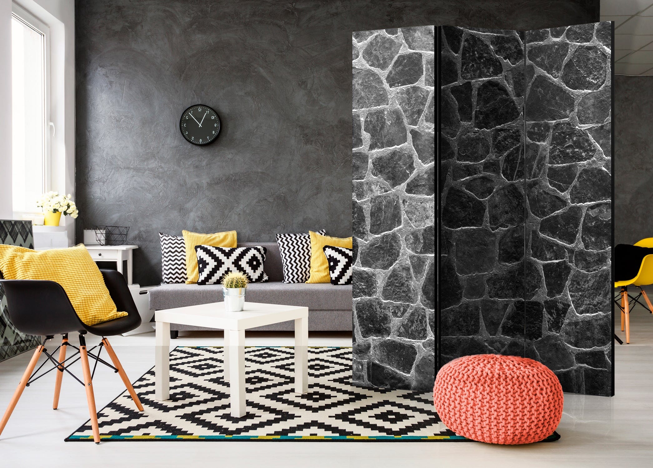 Aizslietnis 3-daļīgs - Melnie akmeņi (135x172cm) 135x172 cm Home Trends