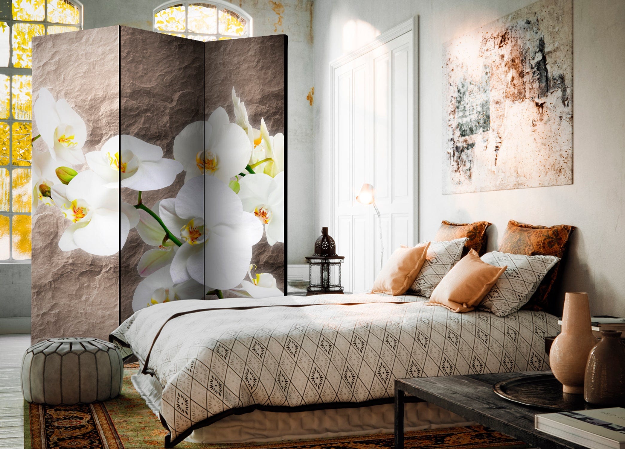 Aizslietnis 3-daļīgs - Orhideju nevainojamība (135x172cm) 135x172 cm Home Trends
