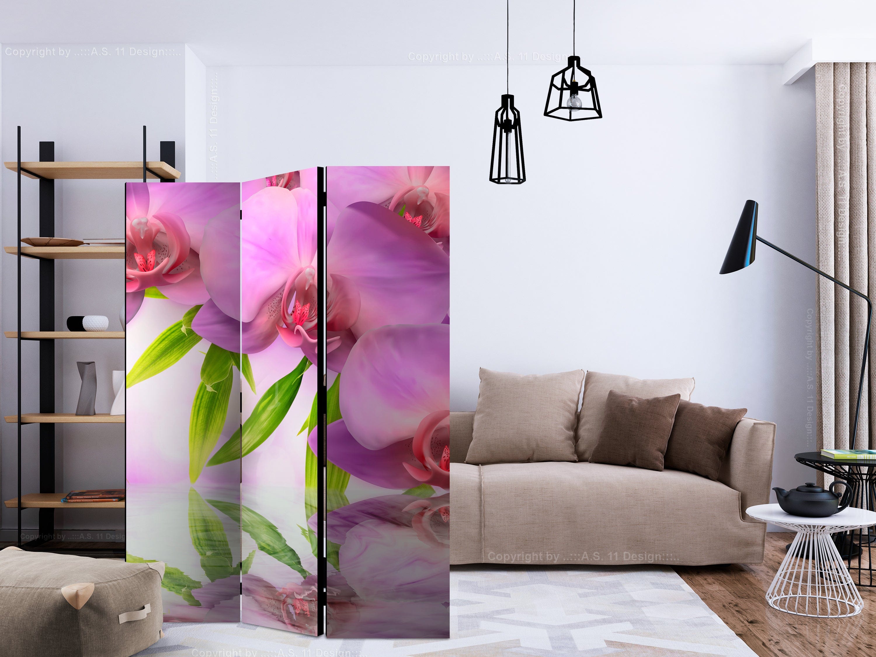 Aizslietnis 3-daļīgs - Orhideju spa (135x172cm) 135x172 cm Home Trends