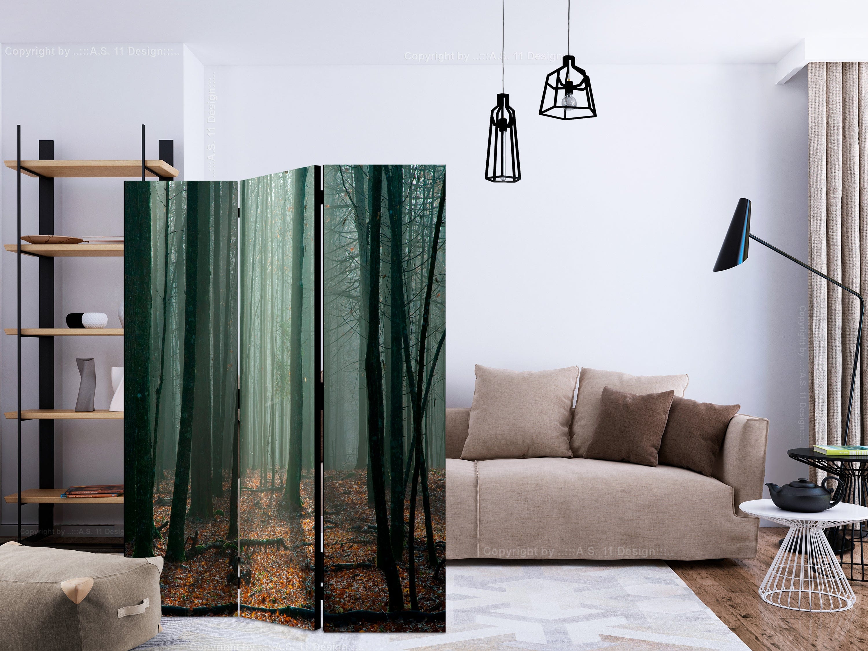 Aizslietnis 3-daļīgs - Raganu mežs (135x172cm) 135x172 cm Home Trends