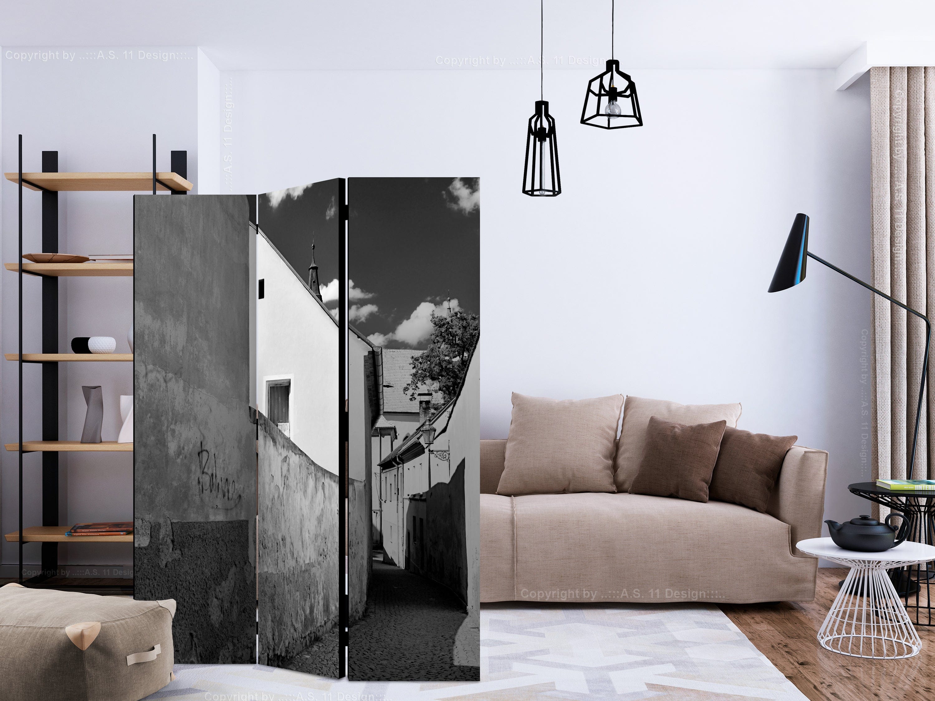 Aizslietnis 3-daļīgs - Šaura iela (135x172cm) 135x172 cm Home Trends