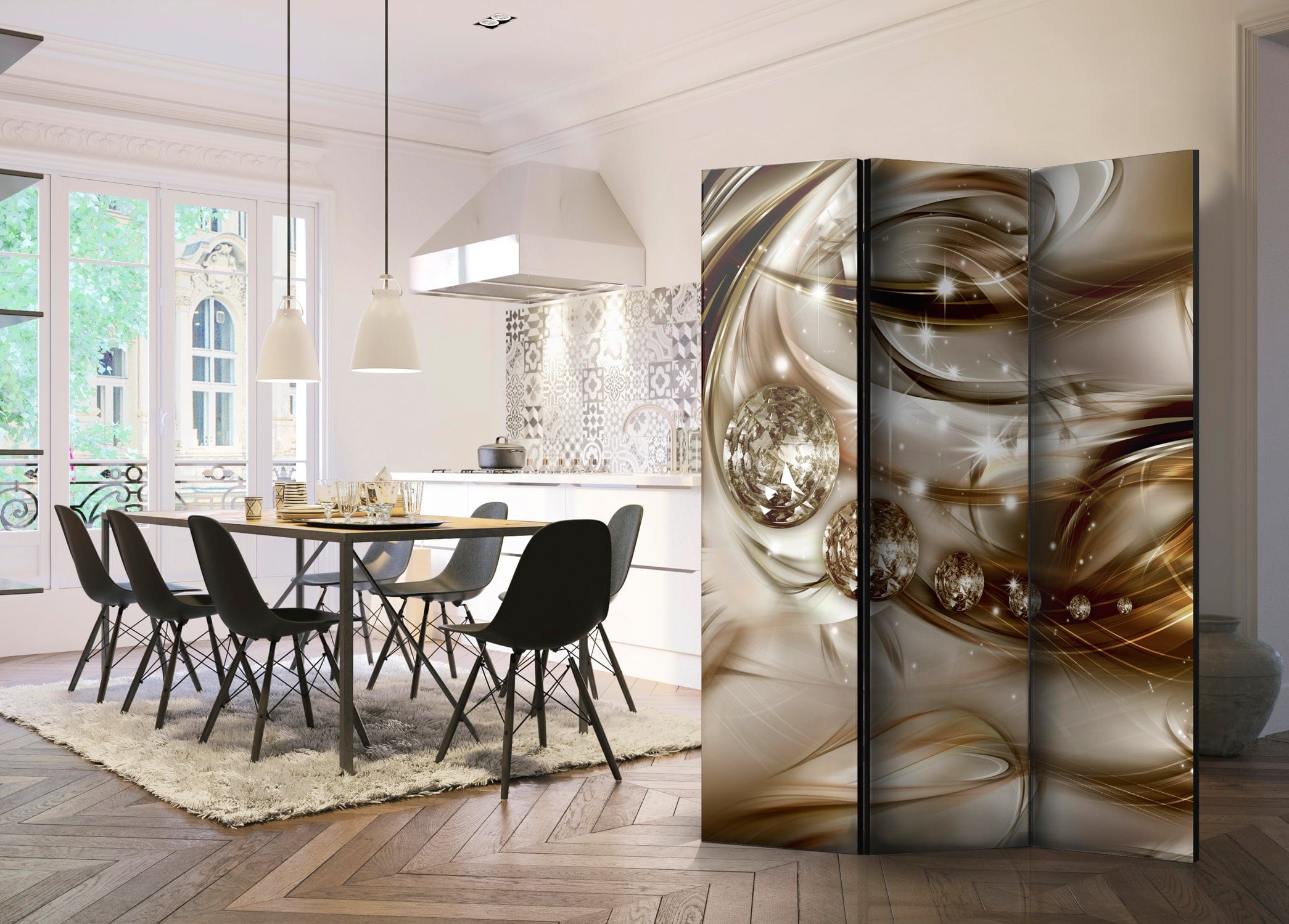 Aizslietnis 3-daļīgs - Šokolādes vilnis (135x172cm) 135x172 cm Home Trends