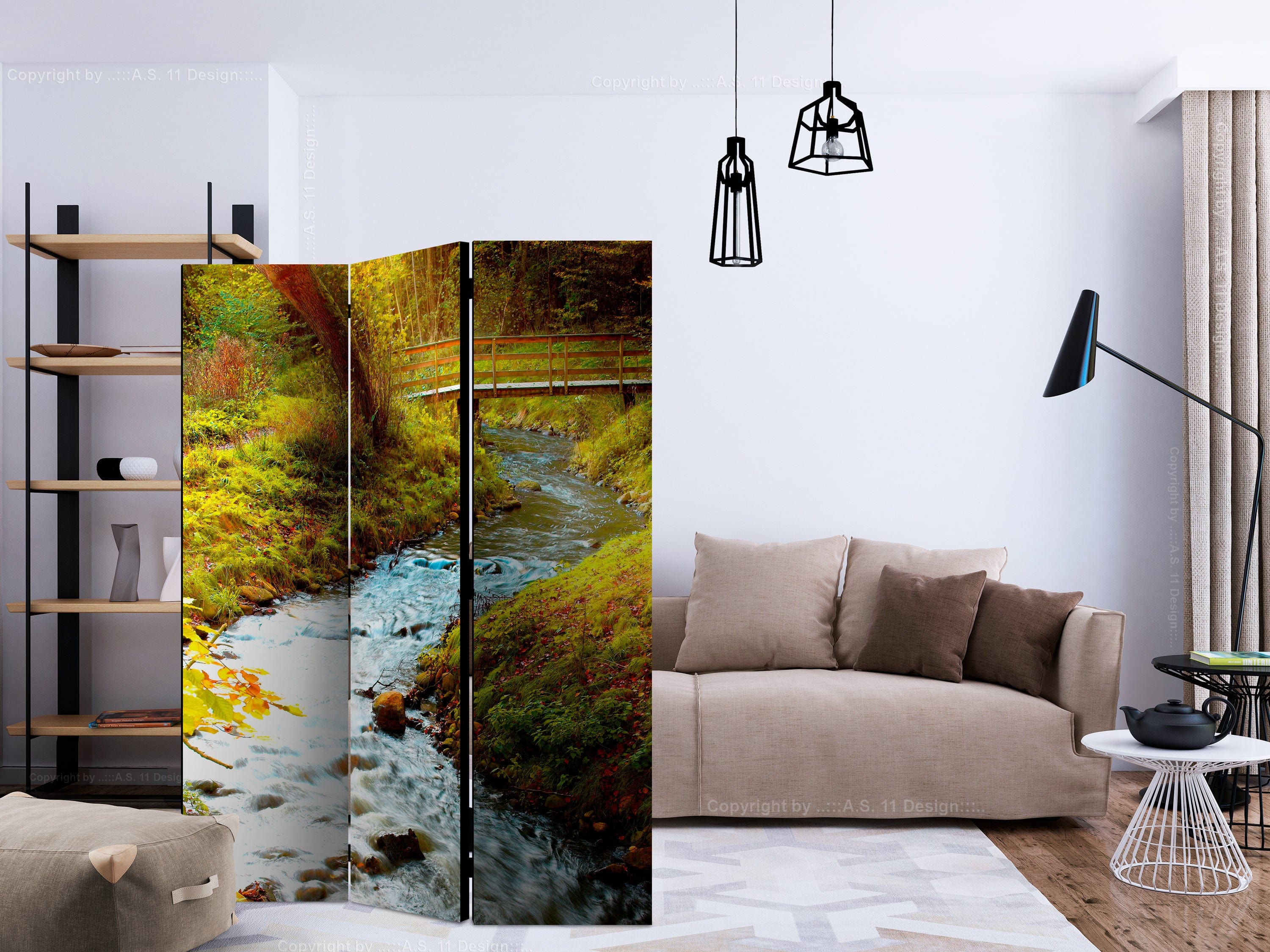 Aizslietnis 3-daļīgs - Strauts (saullēkts) (135x172cm) 135x172 cm Home Trends