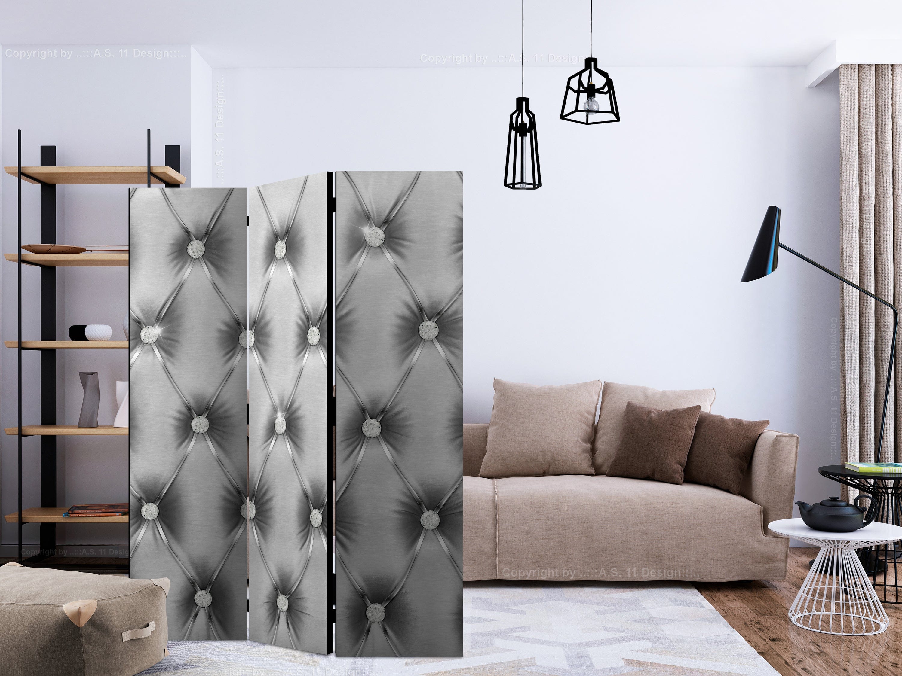 Aizslietnis 3-daļīgs - Sudraba greznība (135x172cm) 135x172 cm Home Trends