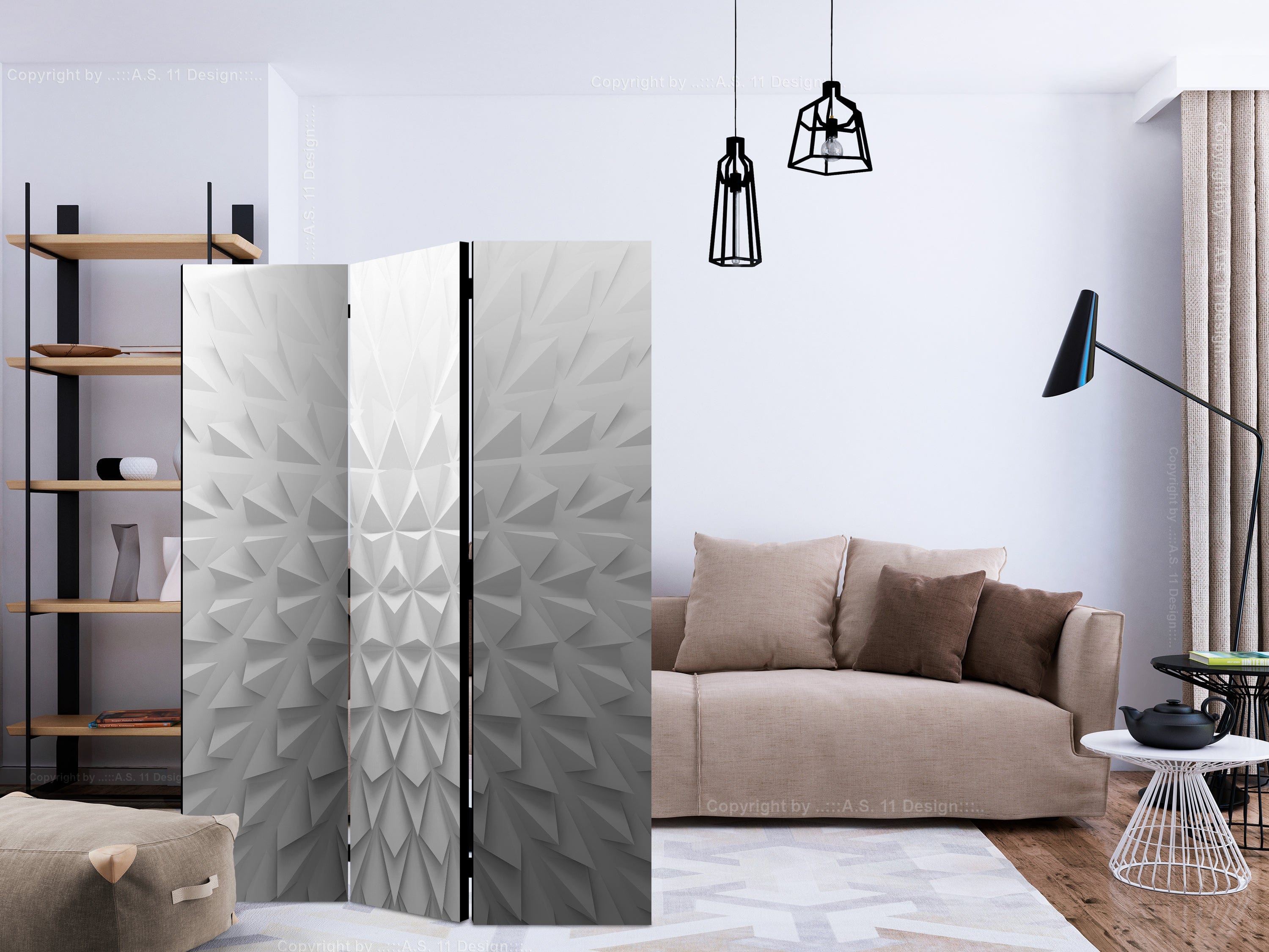 Aizslietnis 3-daļīgs - Tetraedri (135x172cm) 135x172 cm Home Trends