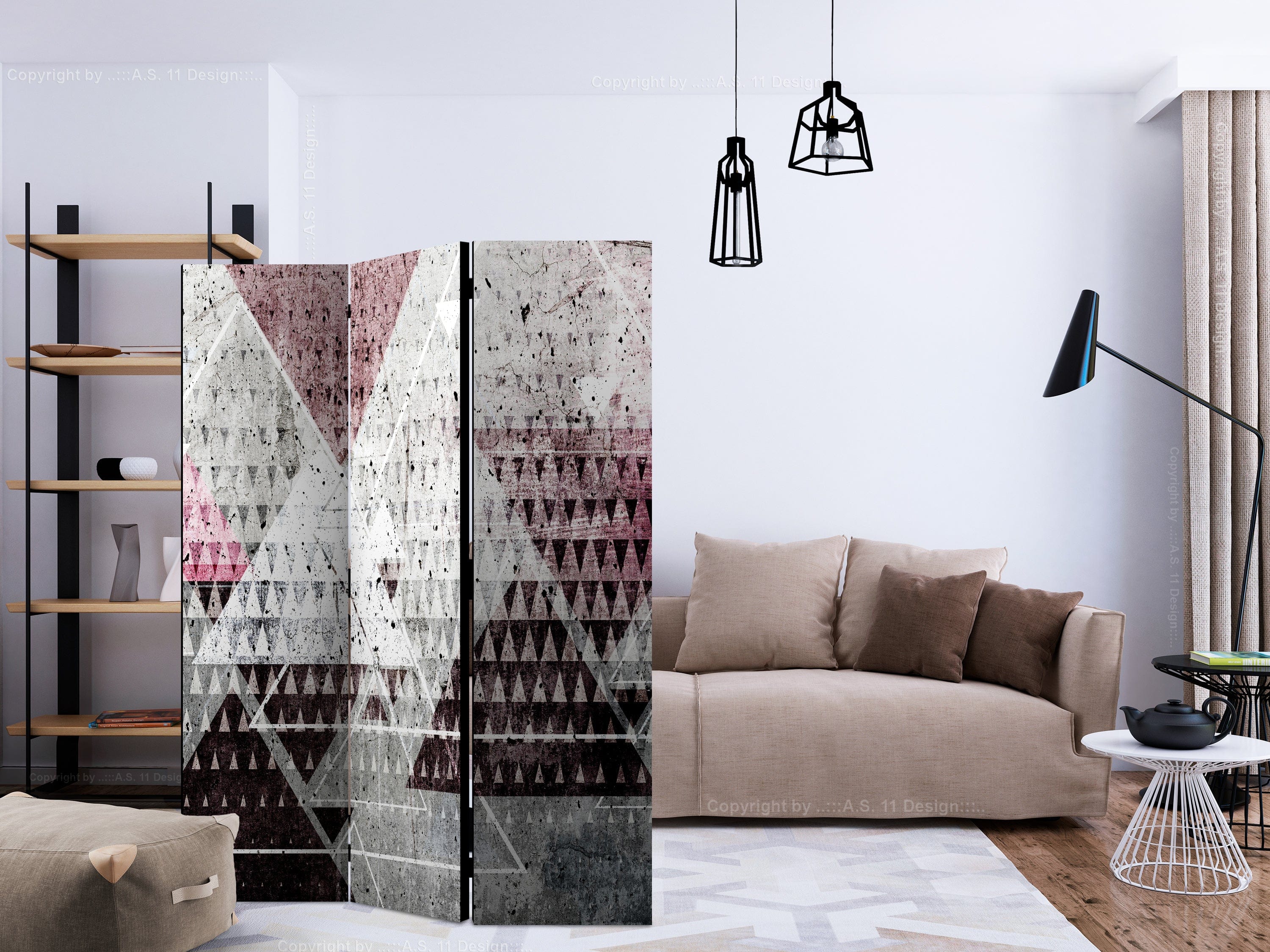 Aizslietnis 3-daļīgs - Trīsstūri (135x172cm) 135x172 cm Home Trends