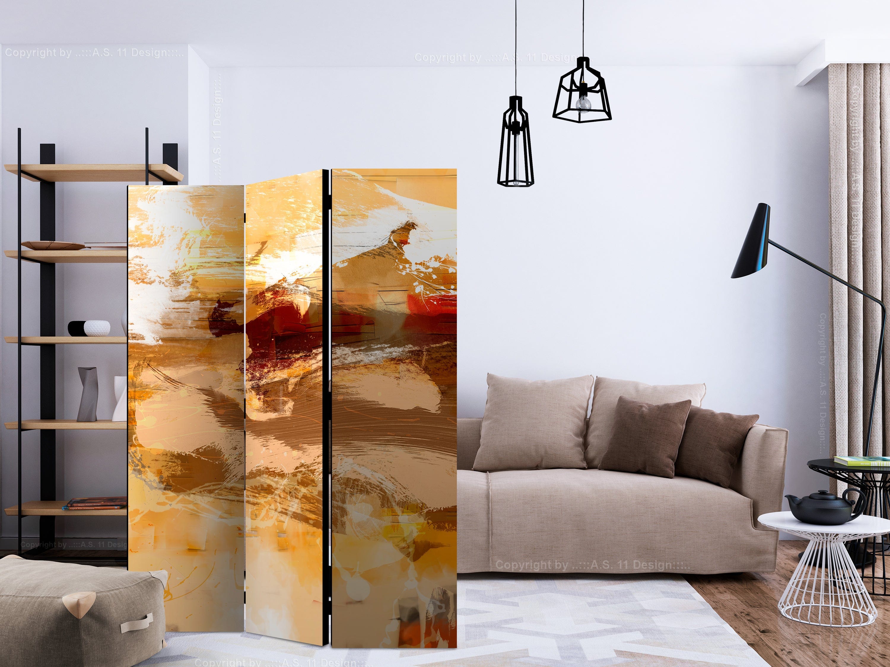 Aizslietnis 3-daļīgs - Tuksneša vētra (135x172cm) 135x172 cm Home Trends