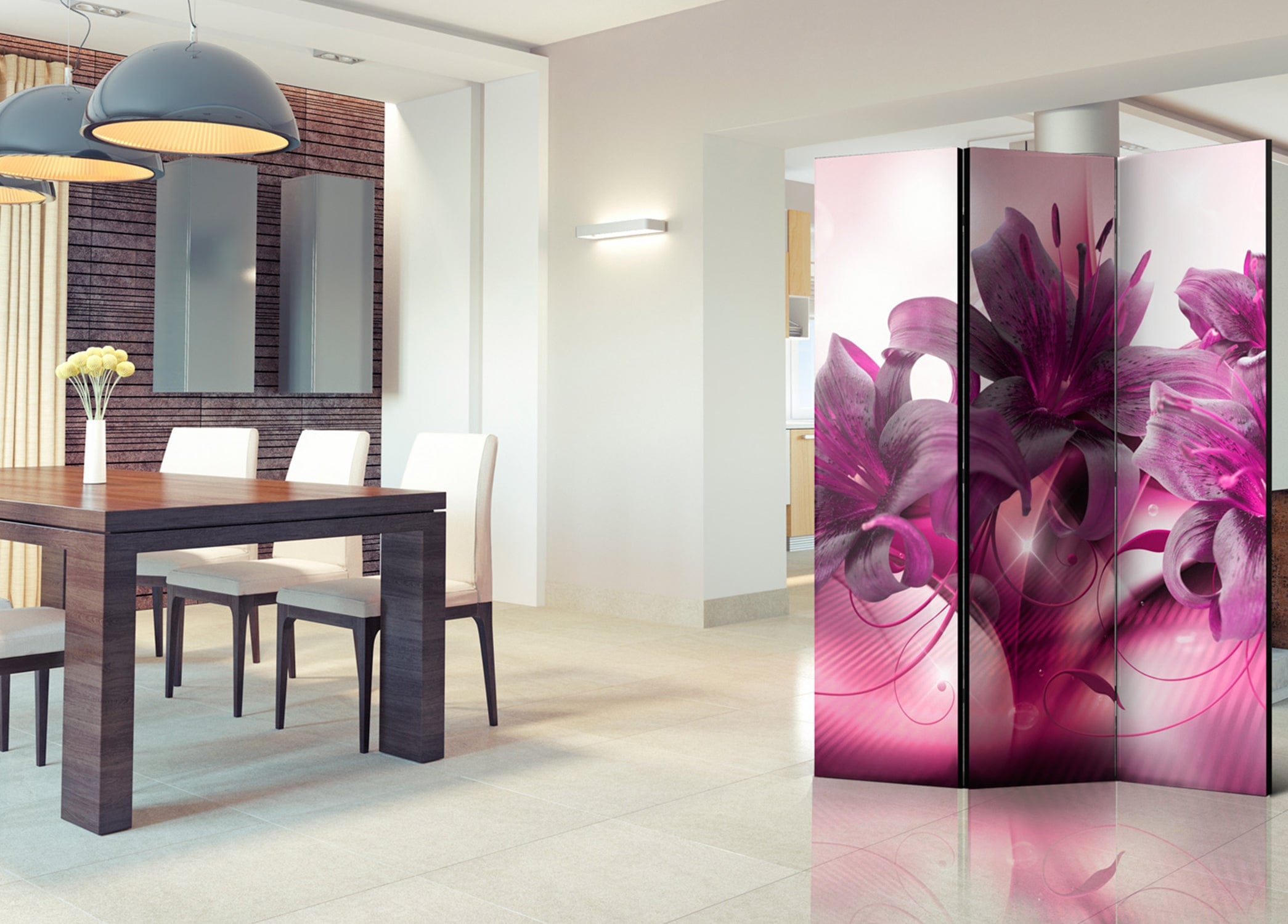 Aizslietnis 3-daļīgs - Violetā liesma (135x172cm) 135x172 cm Home Trends