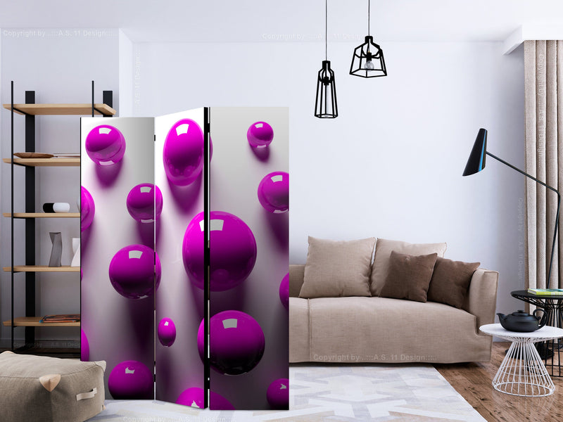 Aizslietnis 3-daļīgs - Violetās bumbiņas (135x172cm) 135x172 cm Home Trends