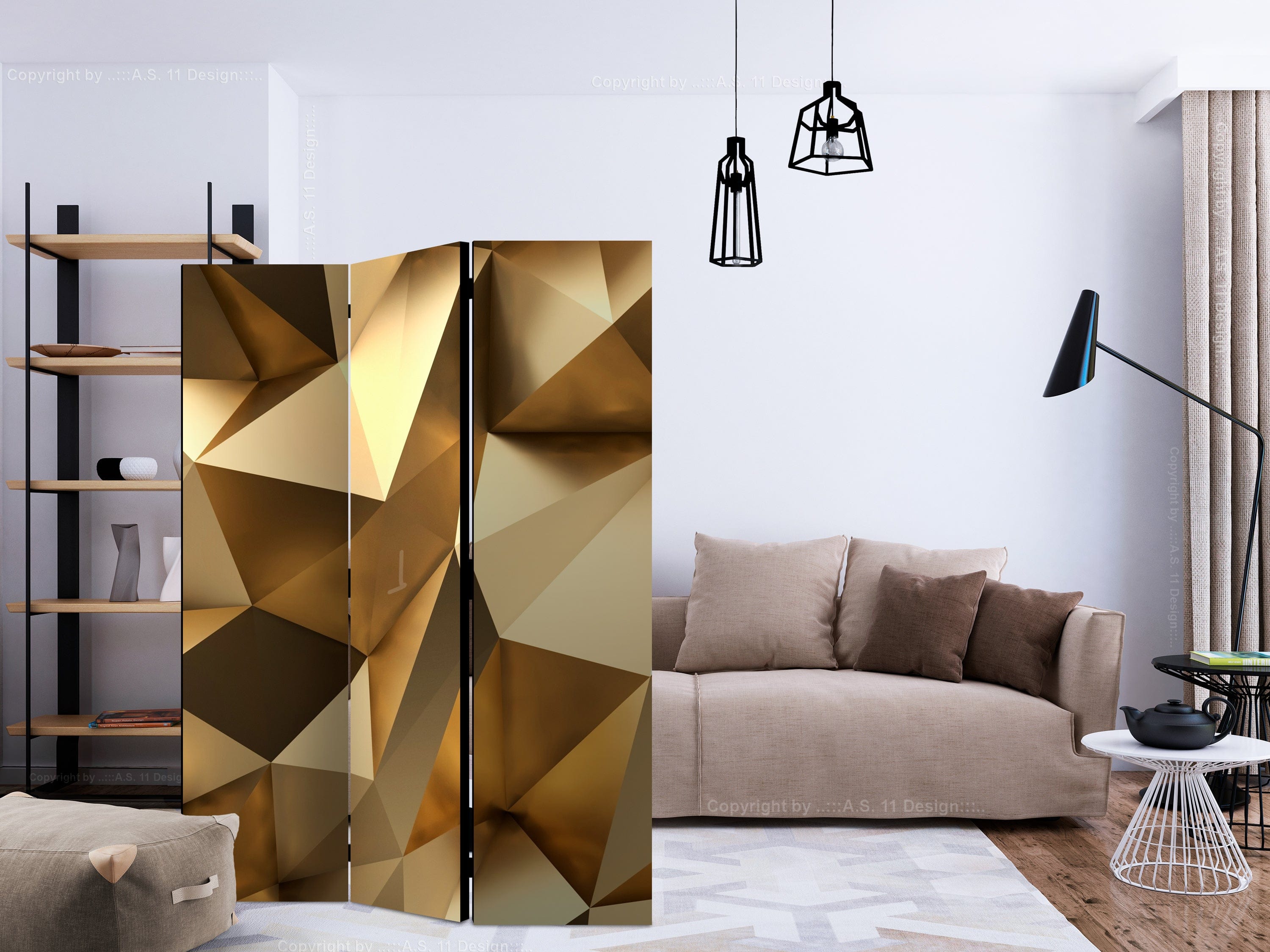 Aizslietnis 3-daļīgs - Zelta kupols (135x172cm) 135x172 cm Home Trends