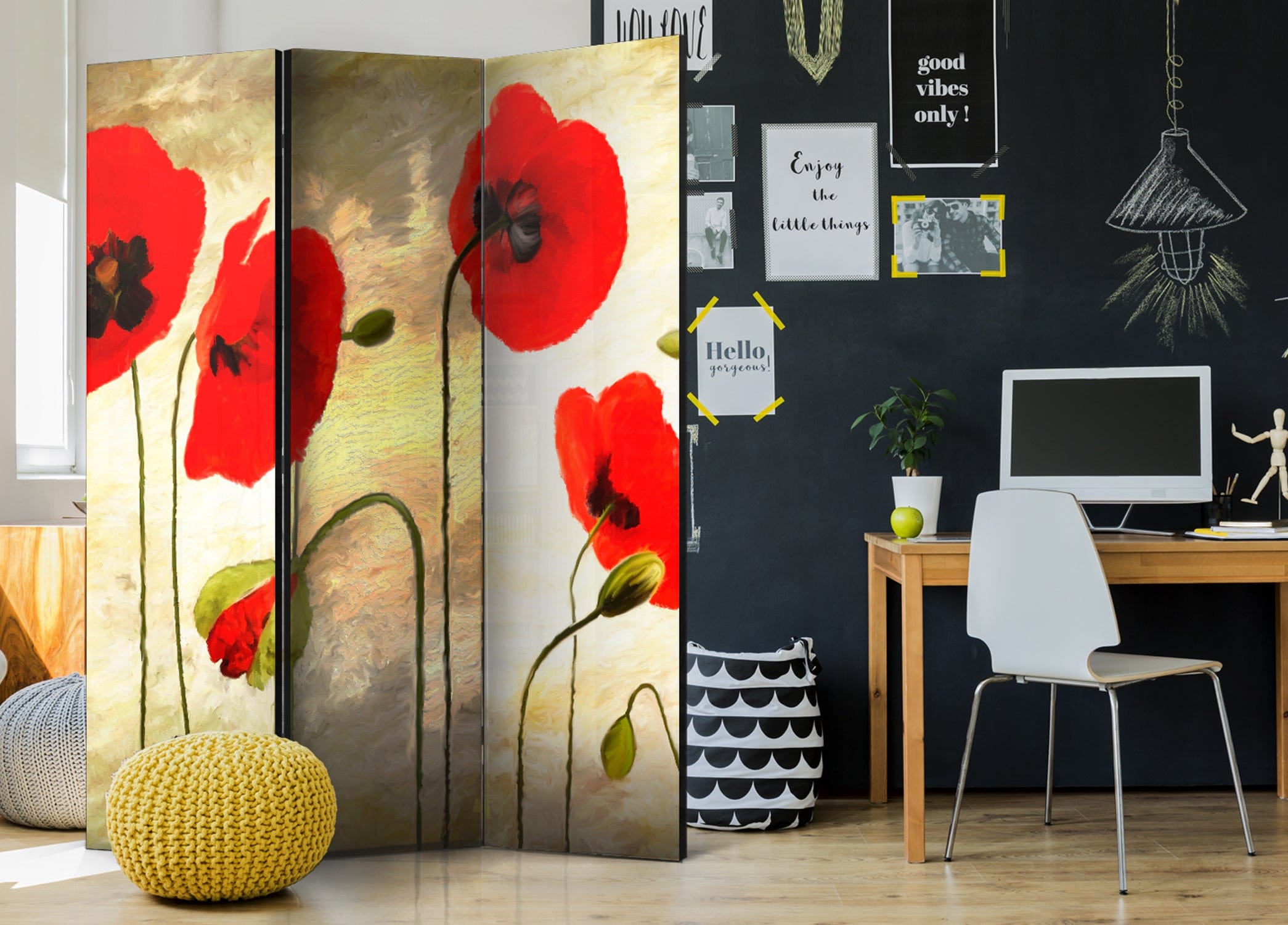 Aizslietnis 3-daļīgs - Zelta magoņu lauks (135x172cm) 135x172 cm Home Trends