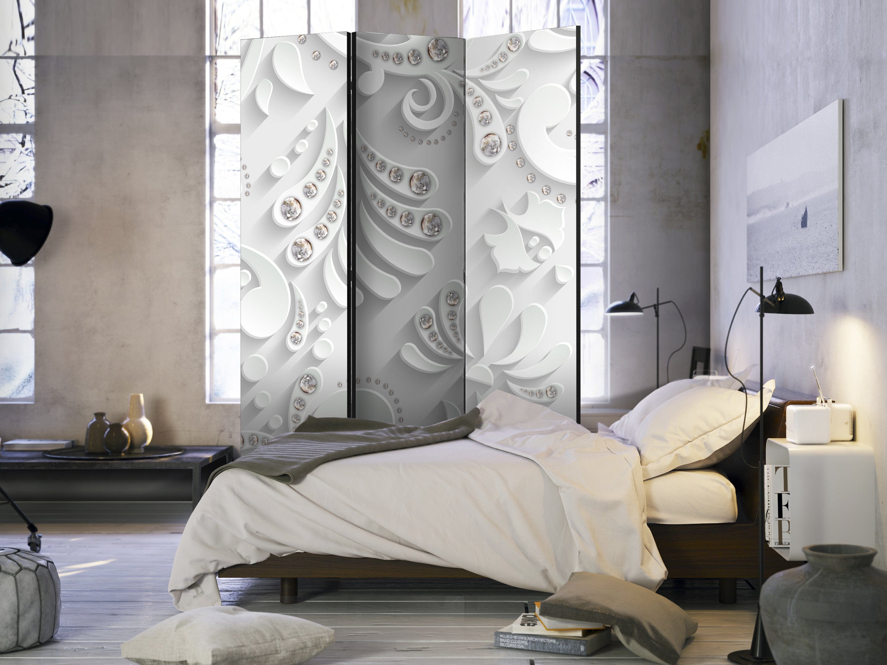 Aizslietnis 3-daļīgs - Ziedi kristālos (135x172cm) 135x172 cm Home Trends