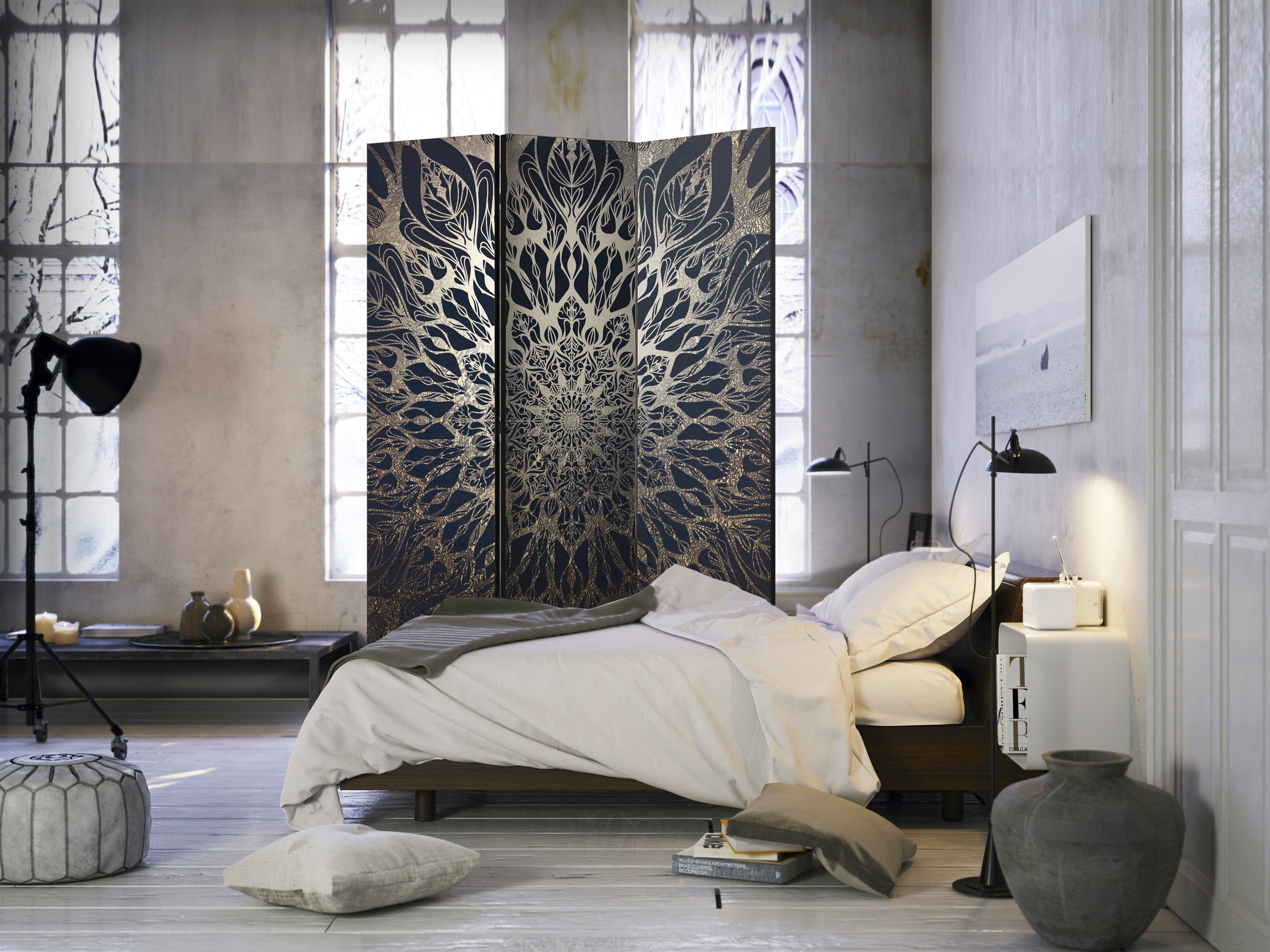 Aizslietnis 3-daļīgs - Zirnekļtīkls (brūns) (135x172cm) 135x172 cm Home Trends