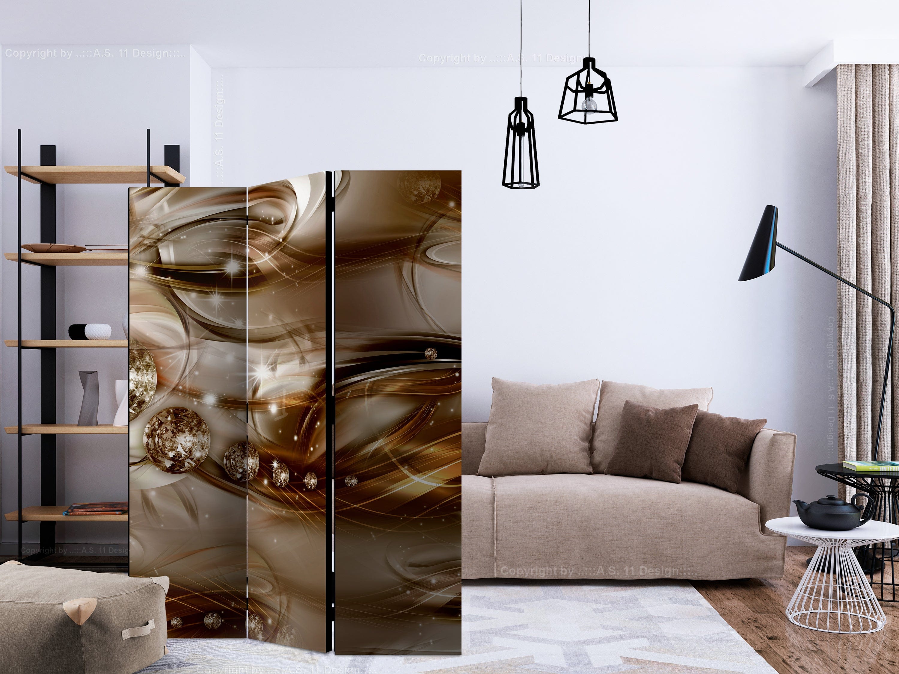Aizslietnis 3-daļīgs - Zvaigžņu vētra  (135x172cm) 135x172 cm Home Trends