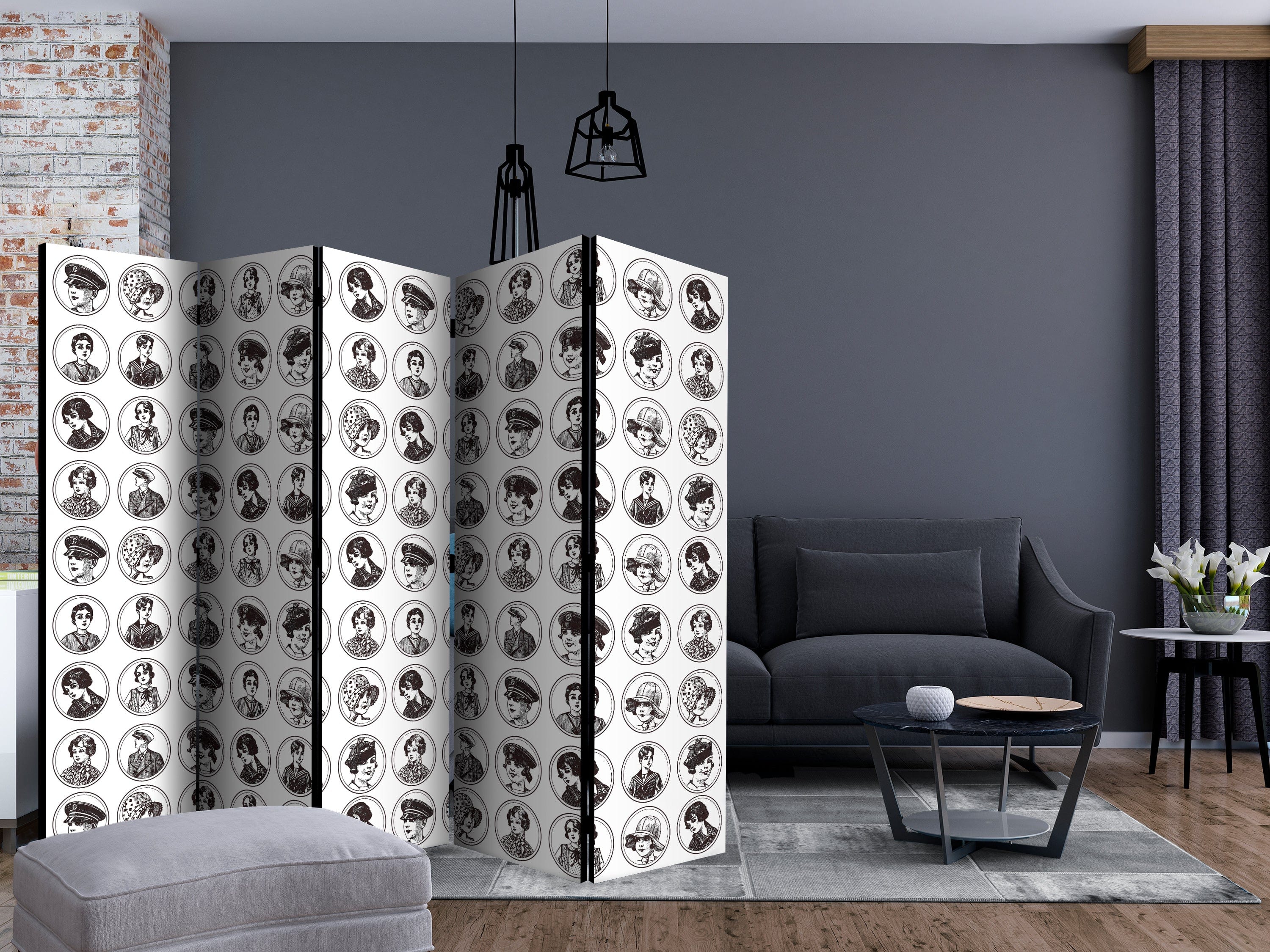 Aizslietnis 5-daļīgs - 20.-30. gadi (225x172cm) 225x172 cm Home Trends
