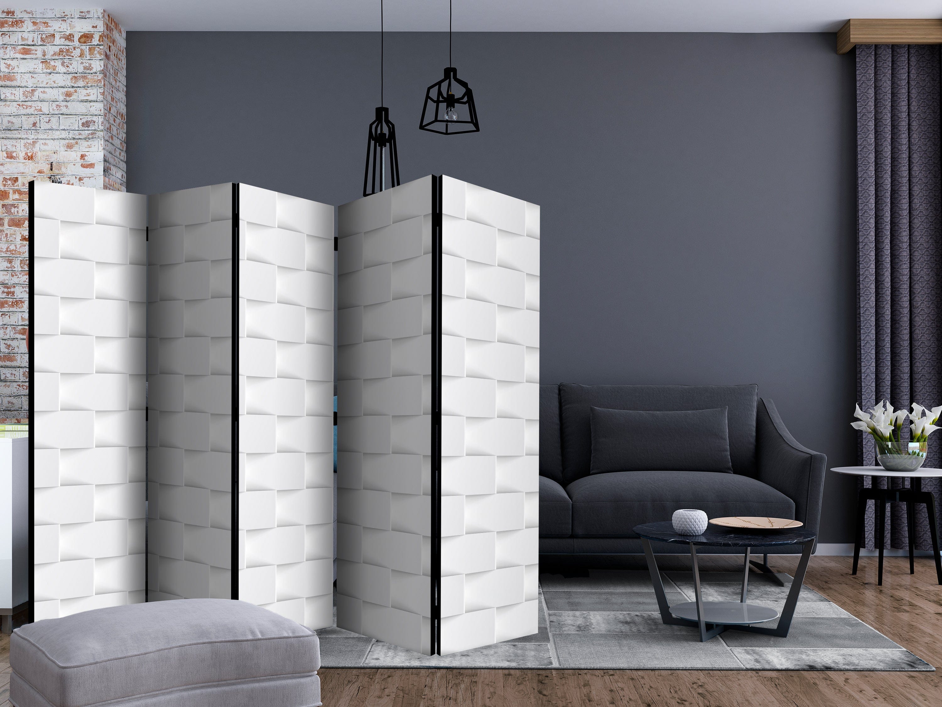 Aizslietnis 5-daļīgs - Abstraktā konstrukcija (225x172cm) 225x172 cm Home Trends