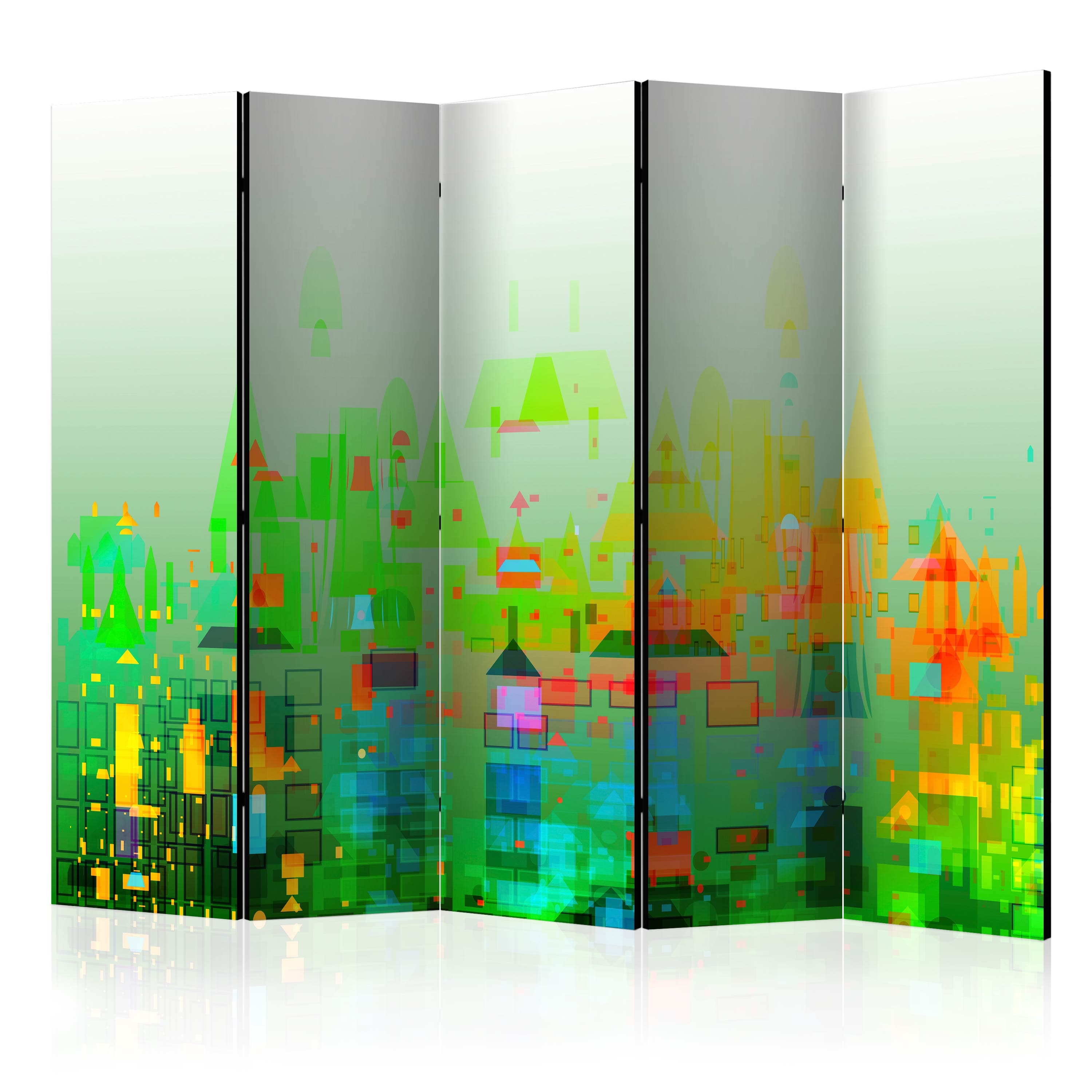 Aizslietnis 5-daļīgs - Abstraktā pilsēta (225x172cm) 225x172 cm Home Trends