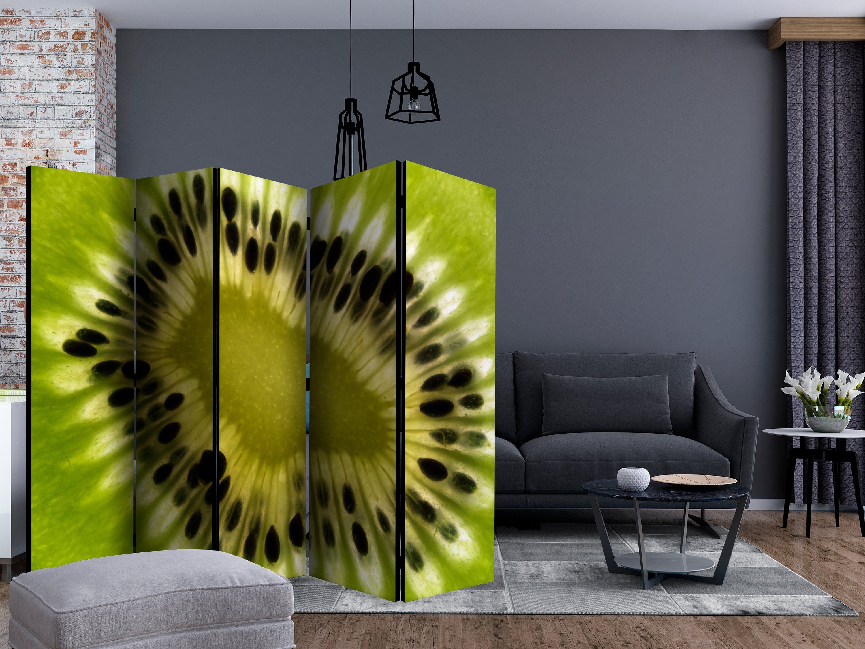Aizslietnis 5-daļīgs - Augļi - kivi (225x172cm) Home Trends