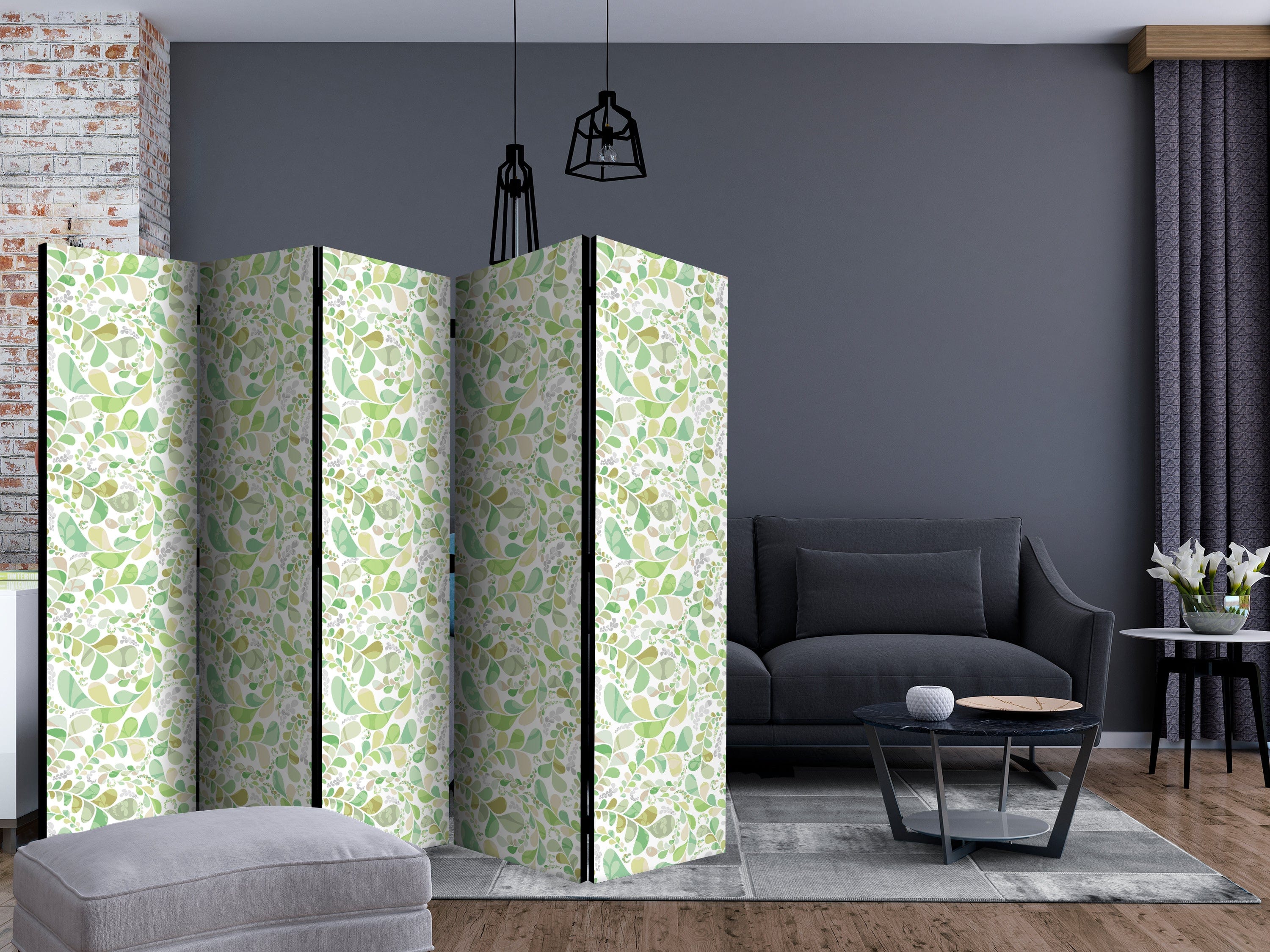 Aizslietnis 5-daļīgs - Augu vitrāžas (225x172cm) Home Trends