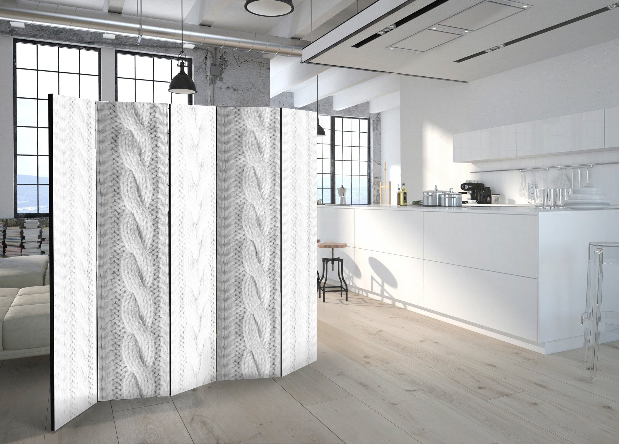 Aizslietnis 5-daļīgs - Balts adījums (225x172cm) 225x172 cm Home Trends